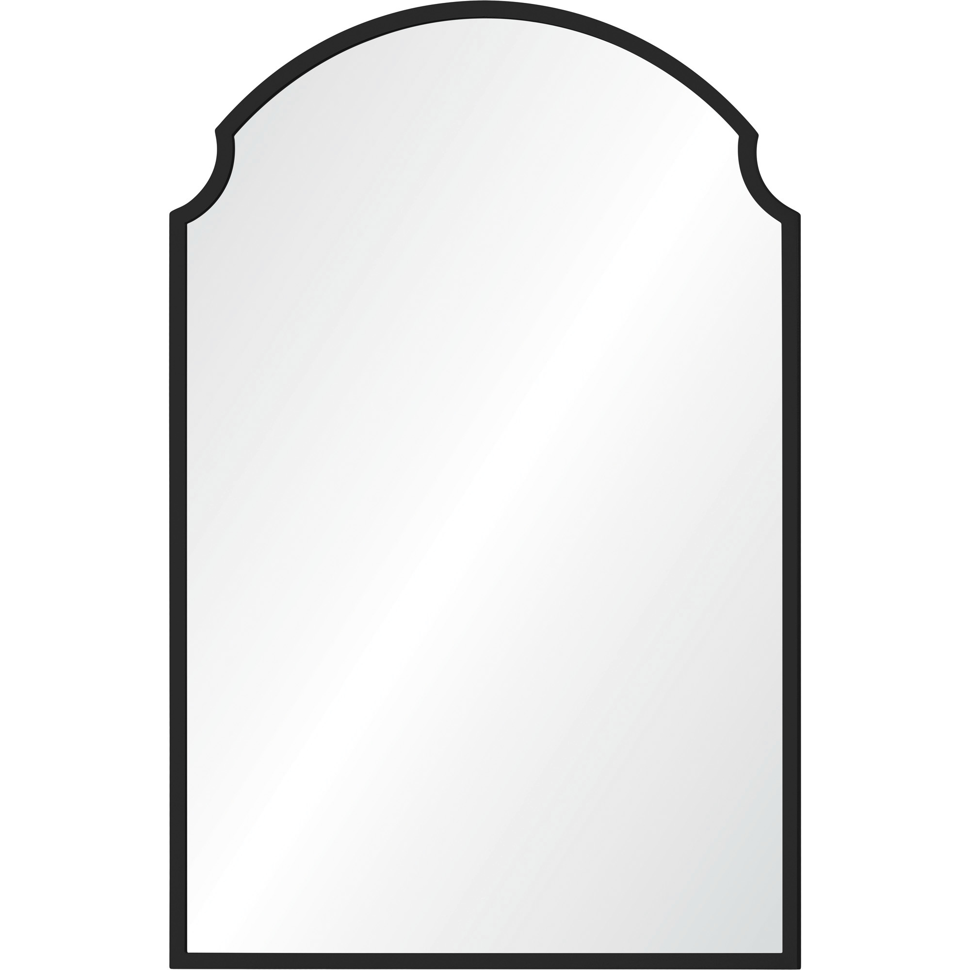Asmara 36 X 24 inch Matte Black and Clear Mirror
