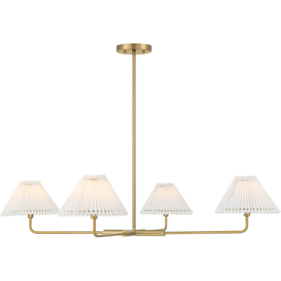 Stella 4 Light 41 inch Natural Brass Chandelier Ceiling Light