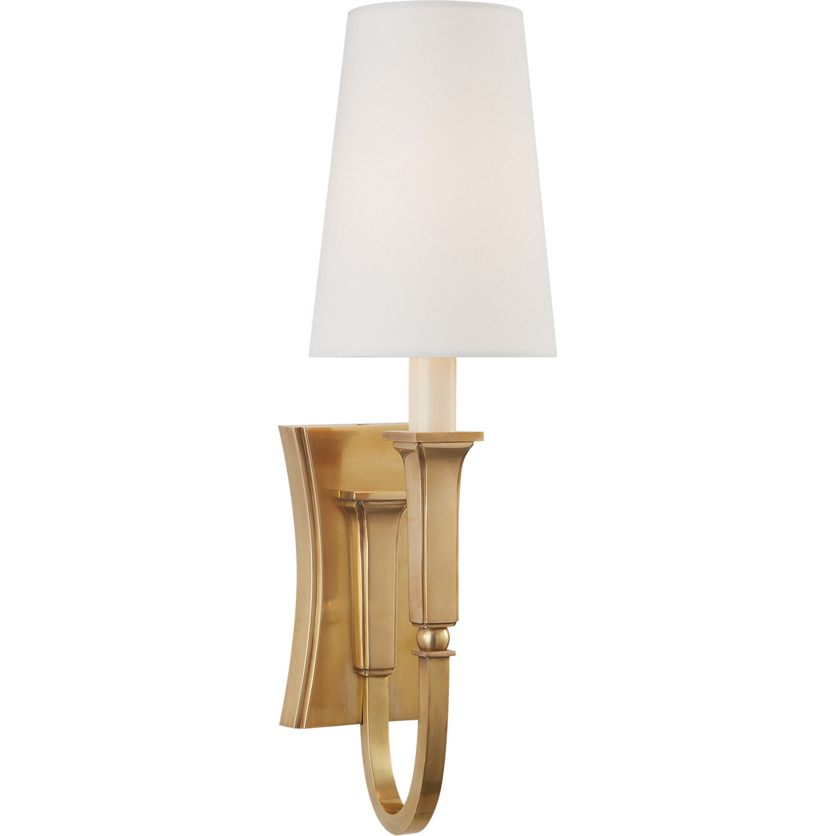 Thomas O'Brien Delphia 1 Light 5 inch Hand-Rubbed Antique Brass Single Sconce Wall Light, Small