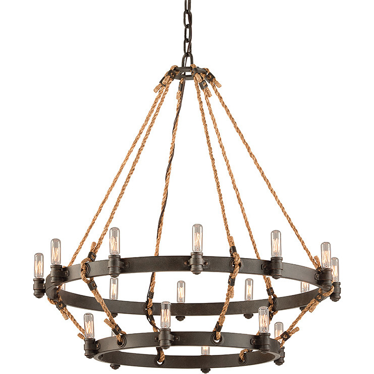 Pike Place 18 Light 32 inch Heritage Bronze Chandelier Ceiling Light