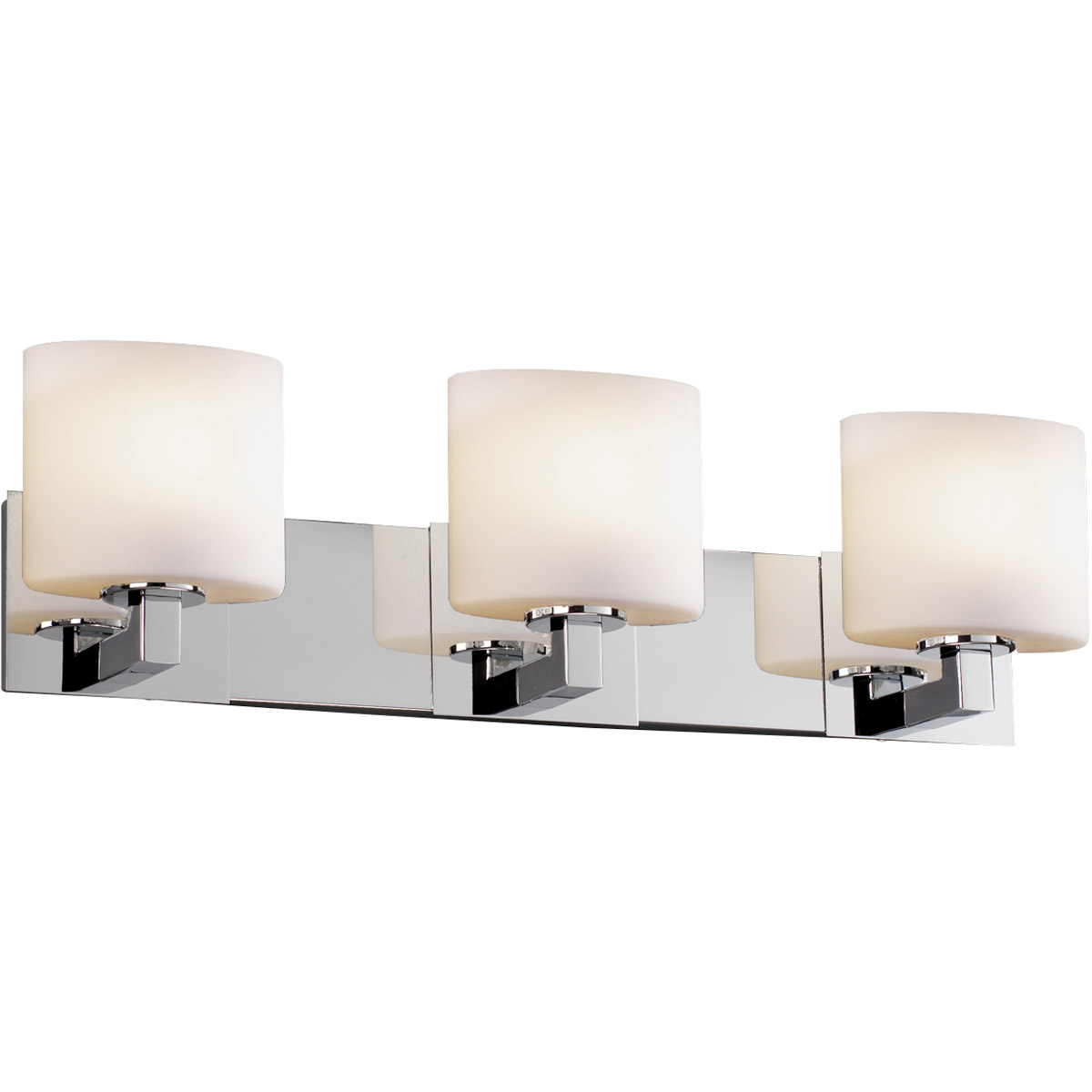 Fusion 3 Light 28 inch Polished Chrome Bath Bar Wall Light in Oval, Incandescent, Opal Fusion