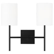 Barbara Barry Key 2 Light 16 inch Midnight Black Sconce Wall Light