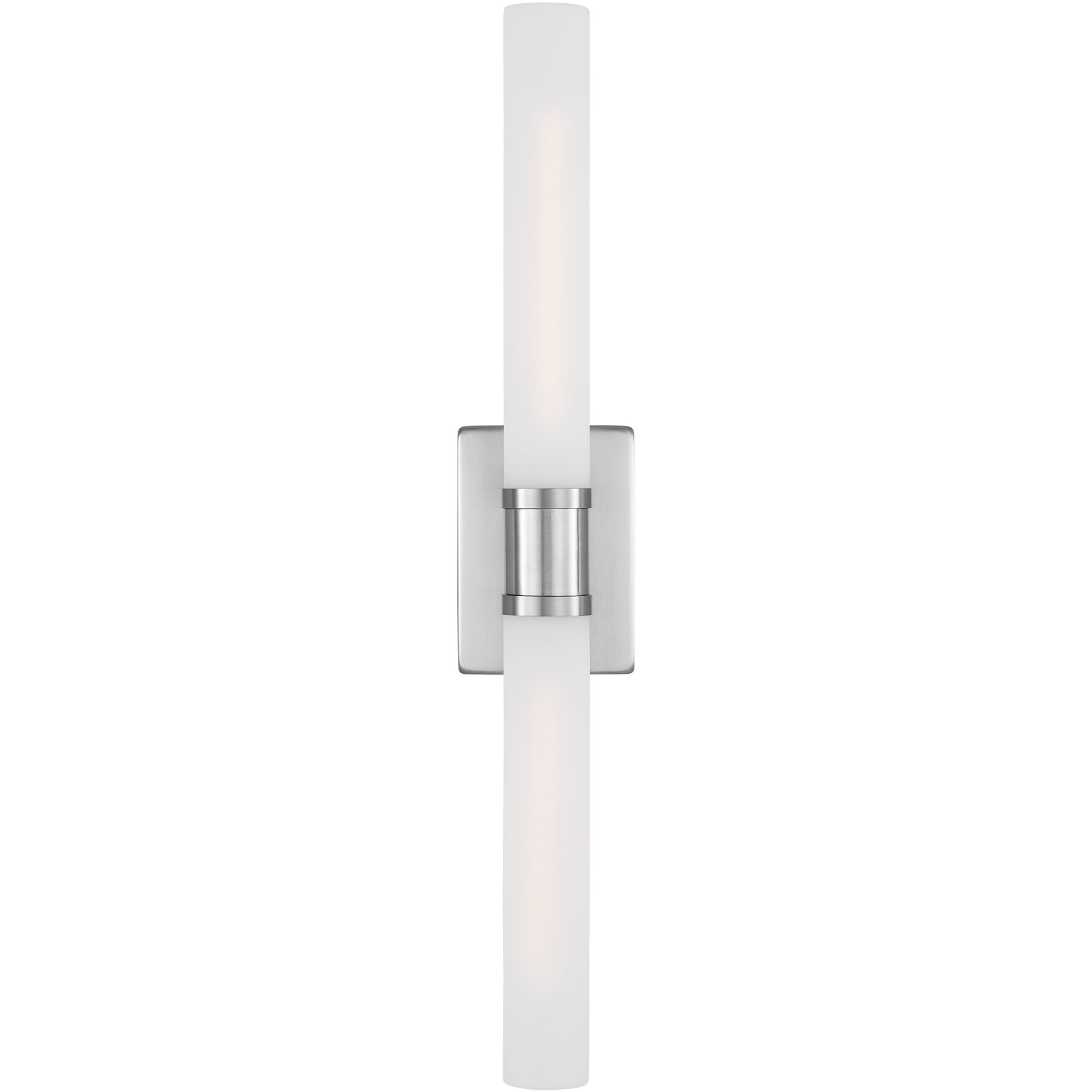 Keaton 2 Light 5 inch Brushed Nickel Bath Vanity Wall Light in Satin Etched Glass