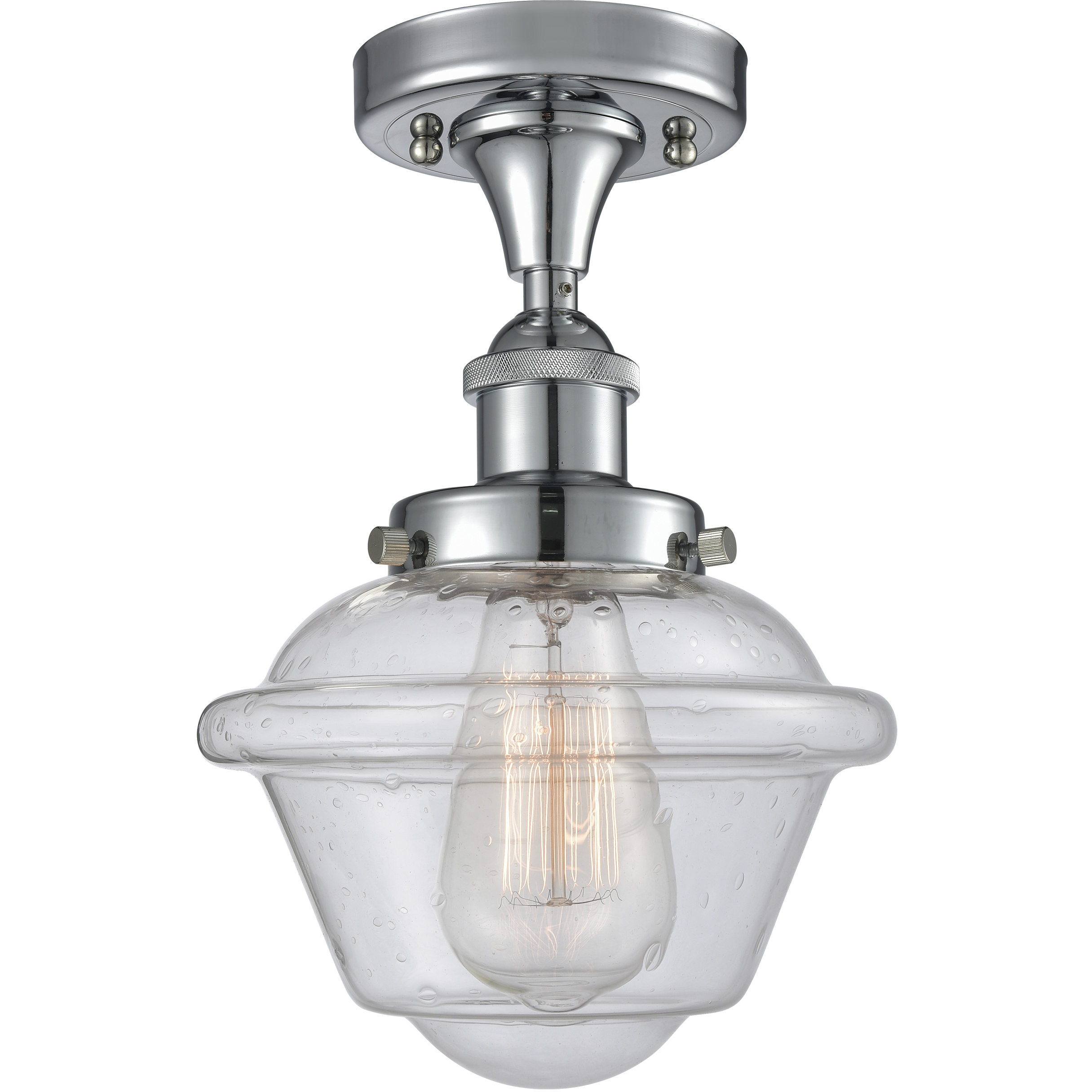Oxford 1 Light 6.5 inch Polished Chrome Semi-Flush Mount Ceiling Light
