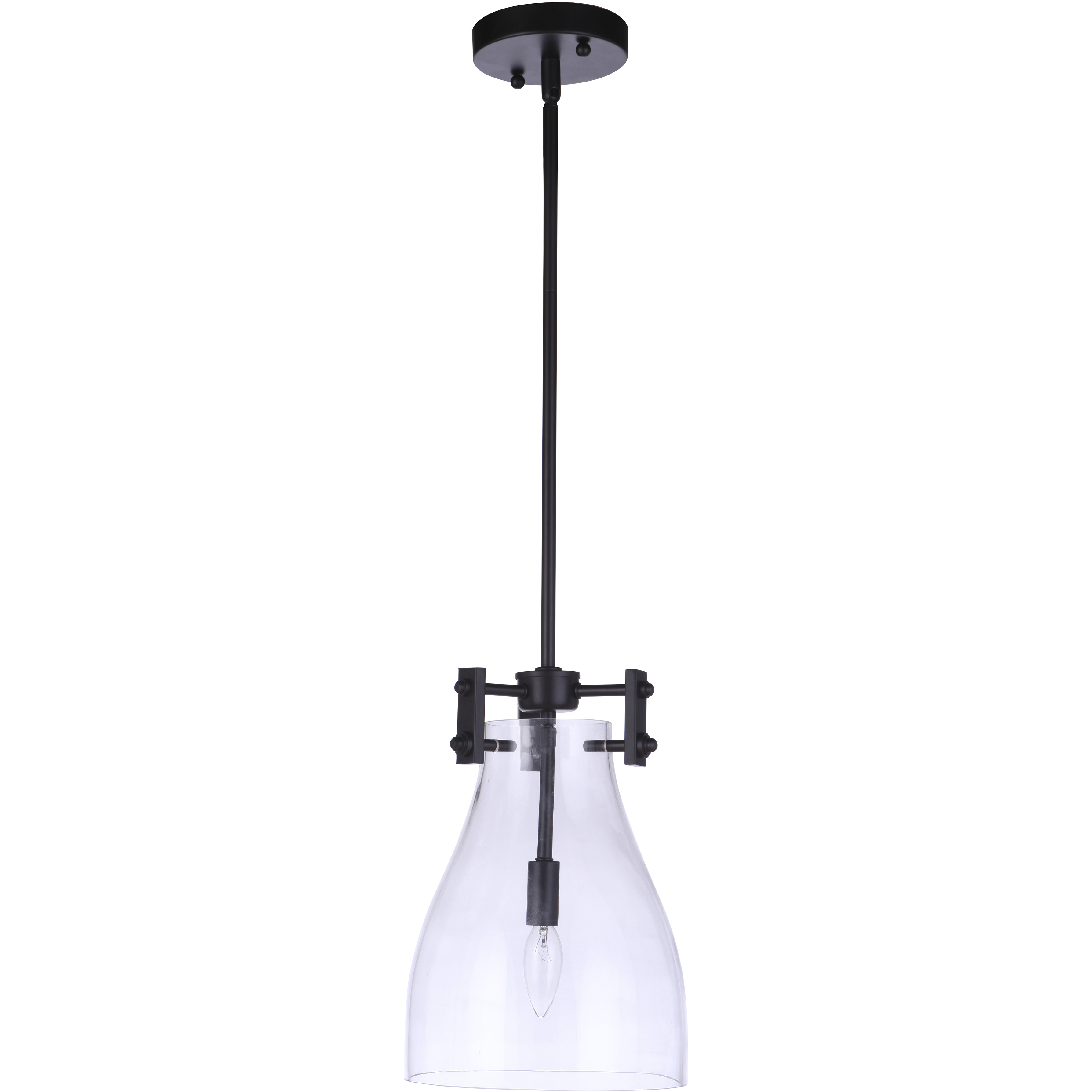 Chardonnay 1 Light 8.88 inch Flat Black Pendant Ceiling Light