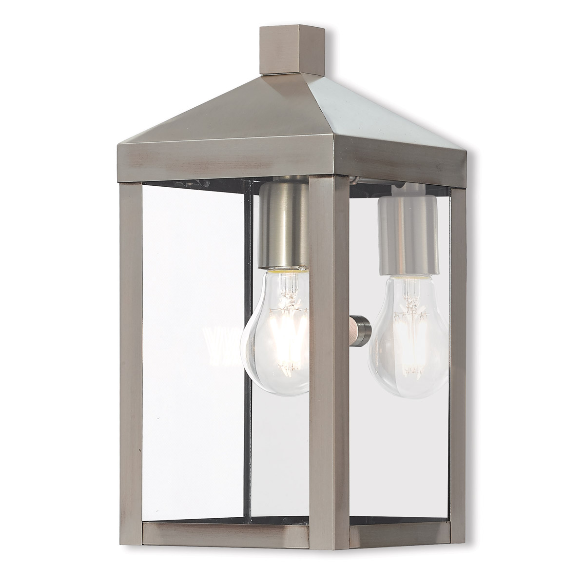 Nyack 1 Light 13 inch Brushed Nickel Outdoor Wall Lantern
