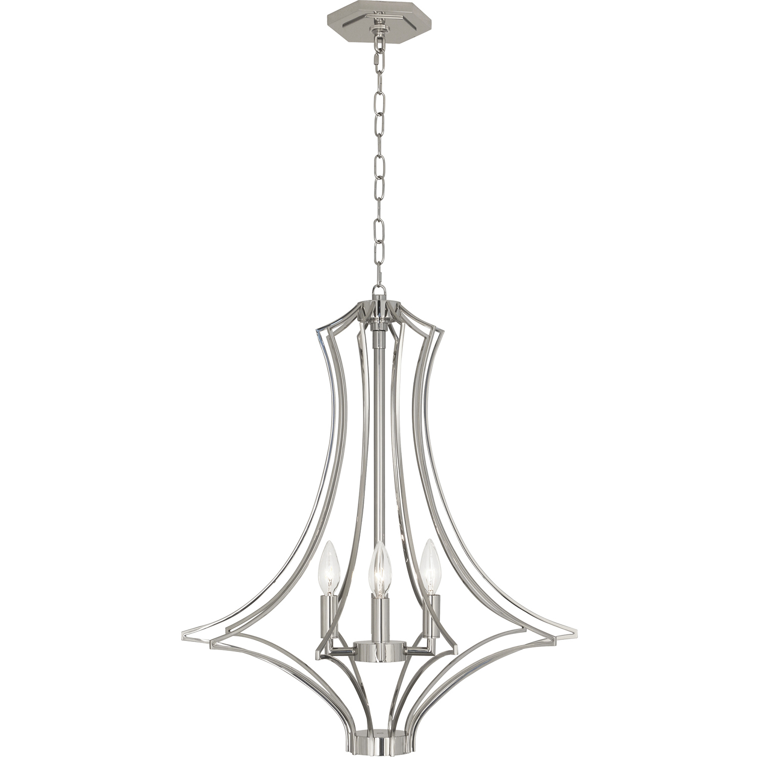 Grace 4 Light 22 inch Polished Nickel Chandelier Ceiling Light