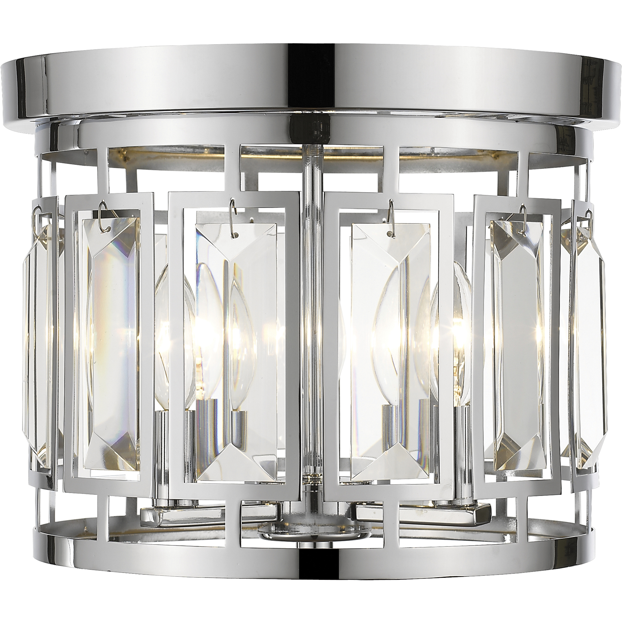 Mersesse 3 Light 12.5 inch Chrome Flush Mount Ceiling Light