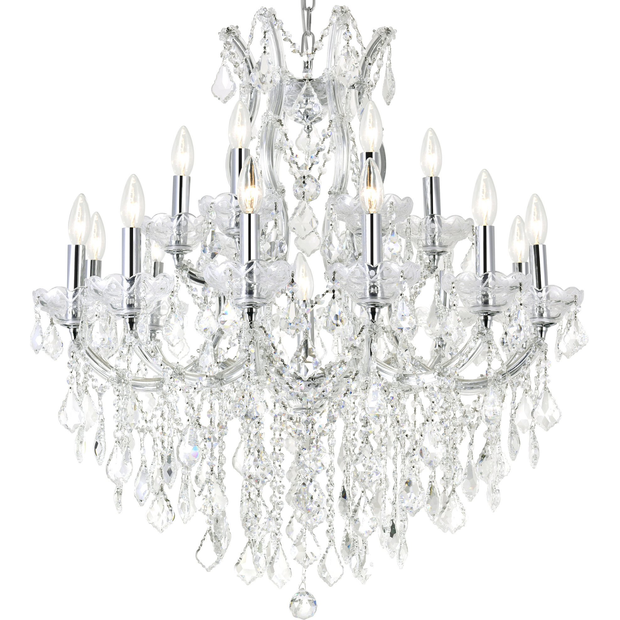 Maria Theresa 19 Light 32 inch Chrome Up Chandelier Ceiling Light
