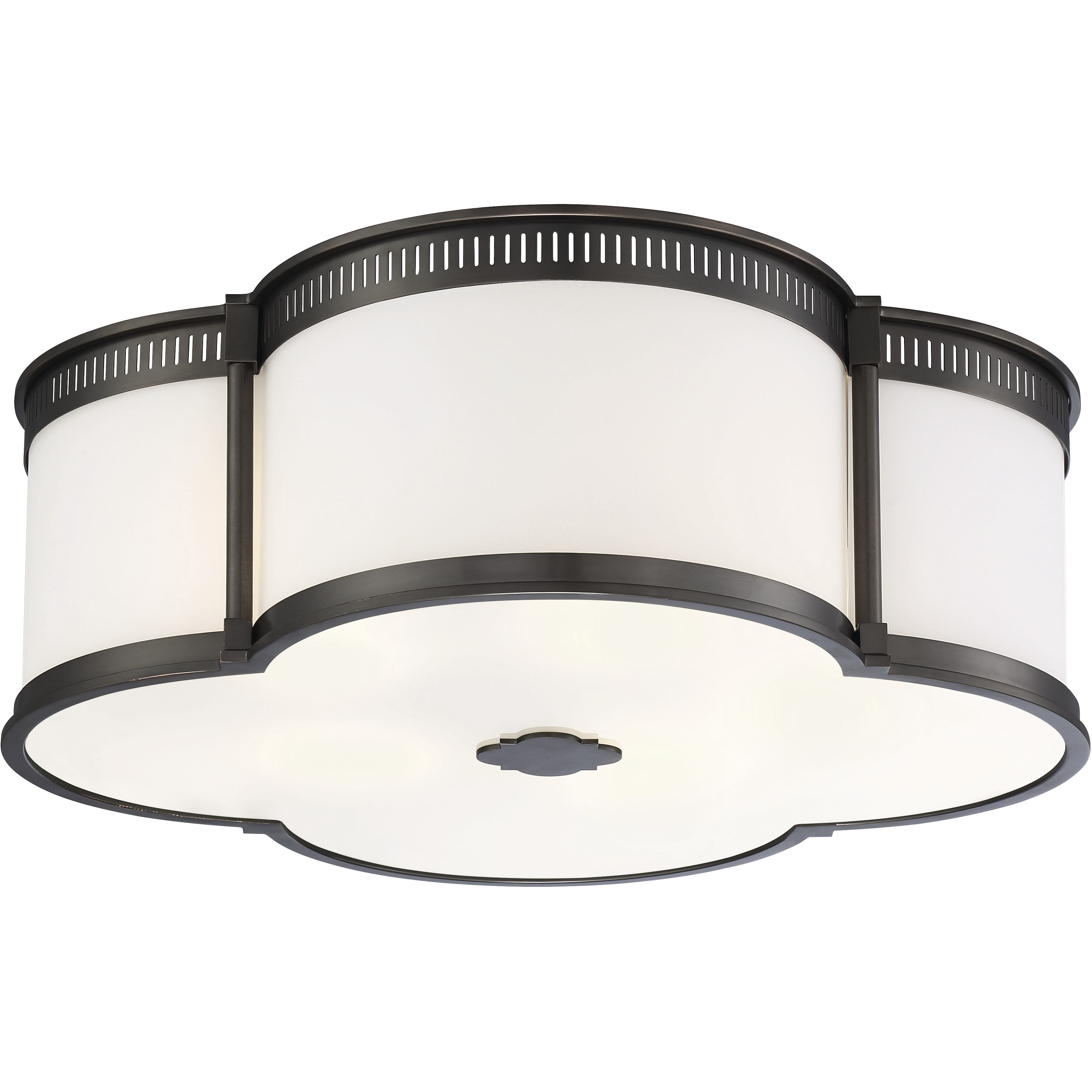 ML LED 22 inch Harvard Court Bronze Flush Mount Ceiling Light