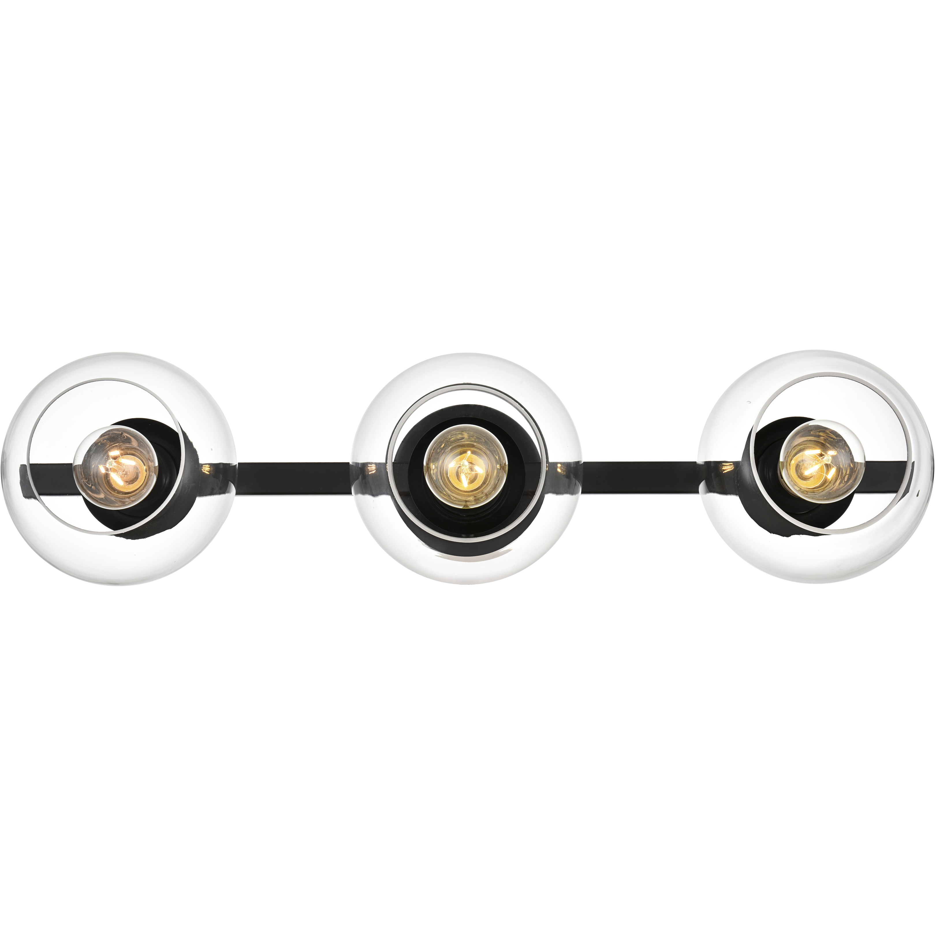 Rogelio 3 Light 27 inch Black Bath Sconce Wall Light