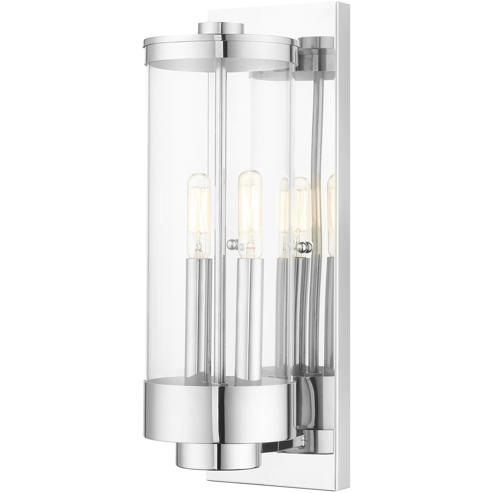 Hillcrest 2 Light 15.75 inch Polished Chrome Medium Outdoor Wall Lantern