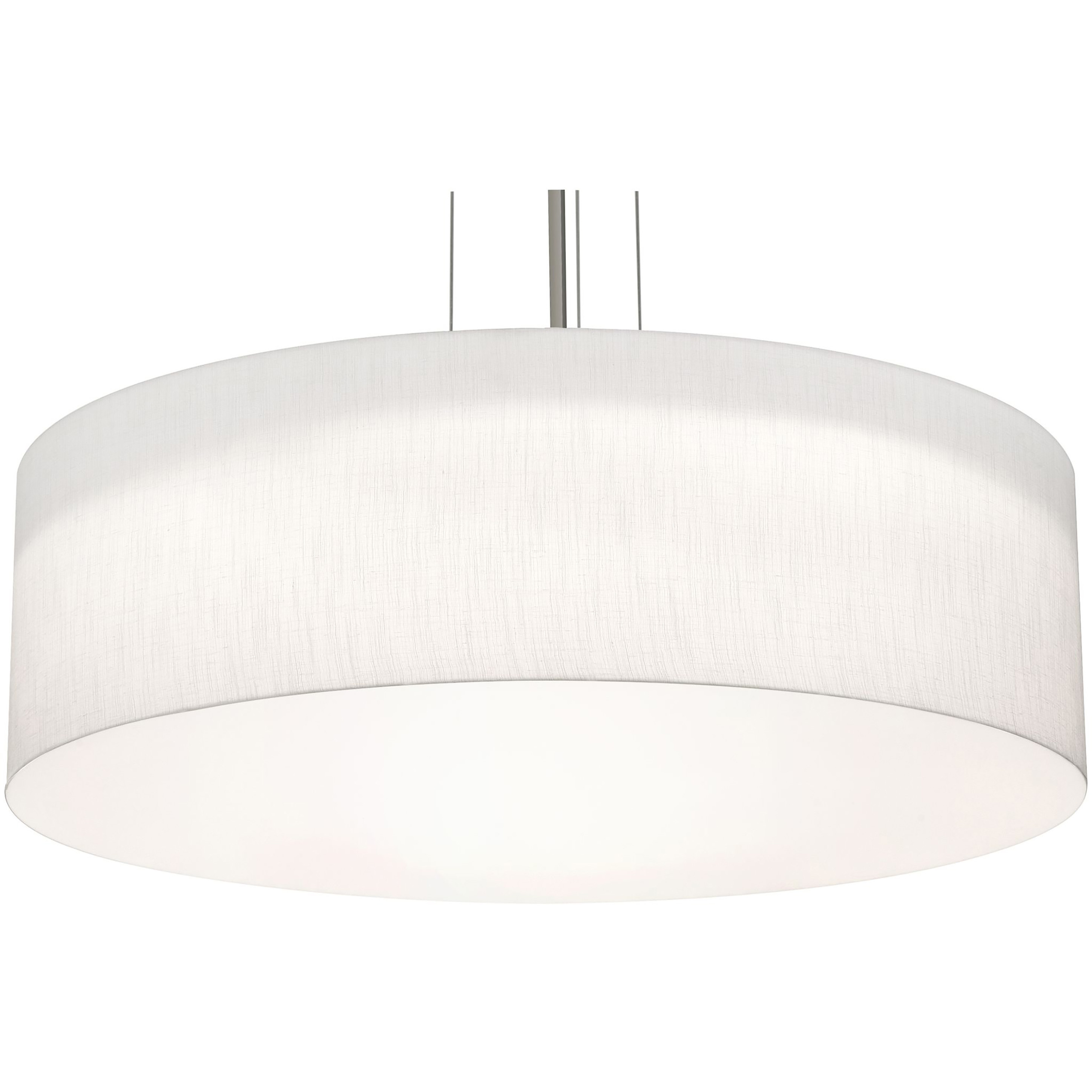 Anton 4 Light 30 inch Satin Nickel Pendant Ceiling Light in Linen White, Incandescent