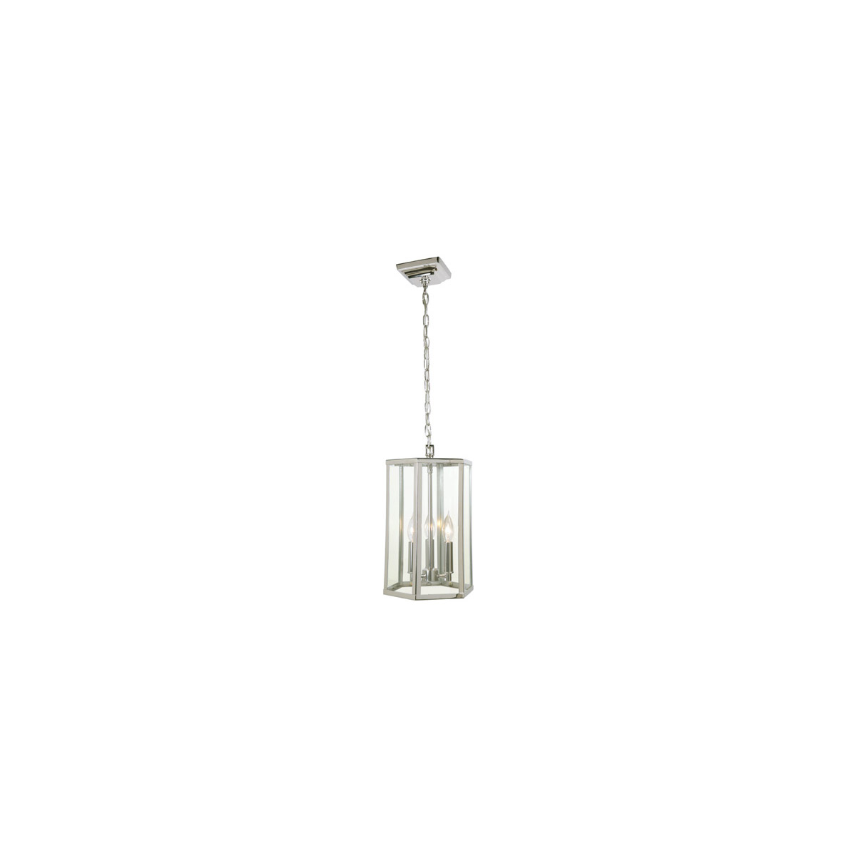 George 3 Light 10 inch Polished Nickel Pendant Ceiling Light