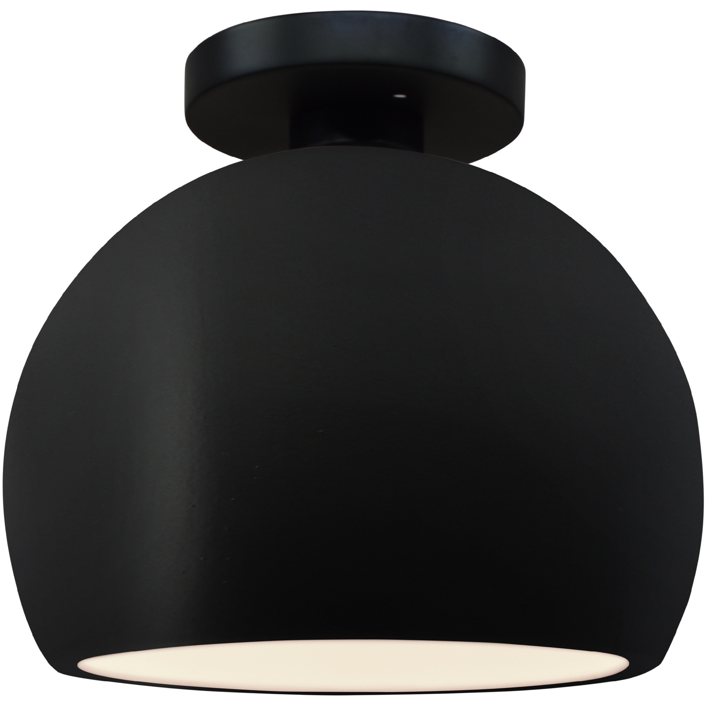 Radiance 1 Light 7 inch Carbon Matte Black and Matte Black Semi Flush Ceiling Light