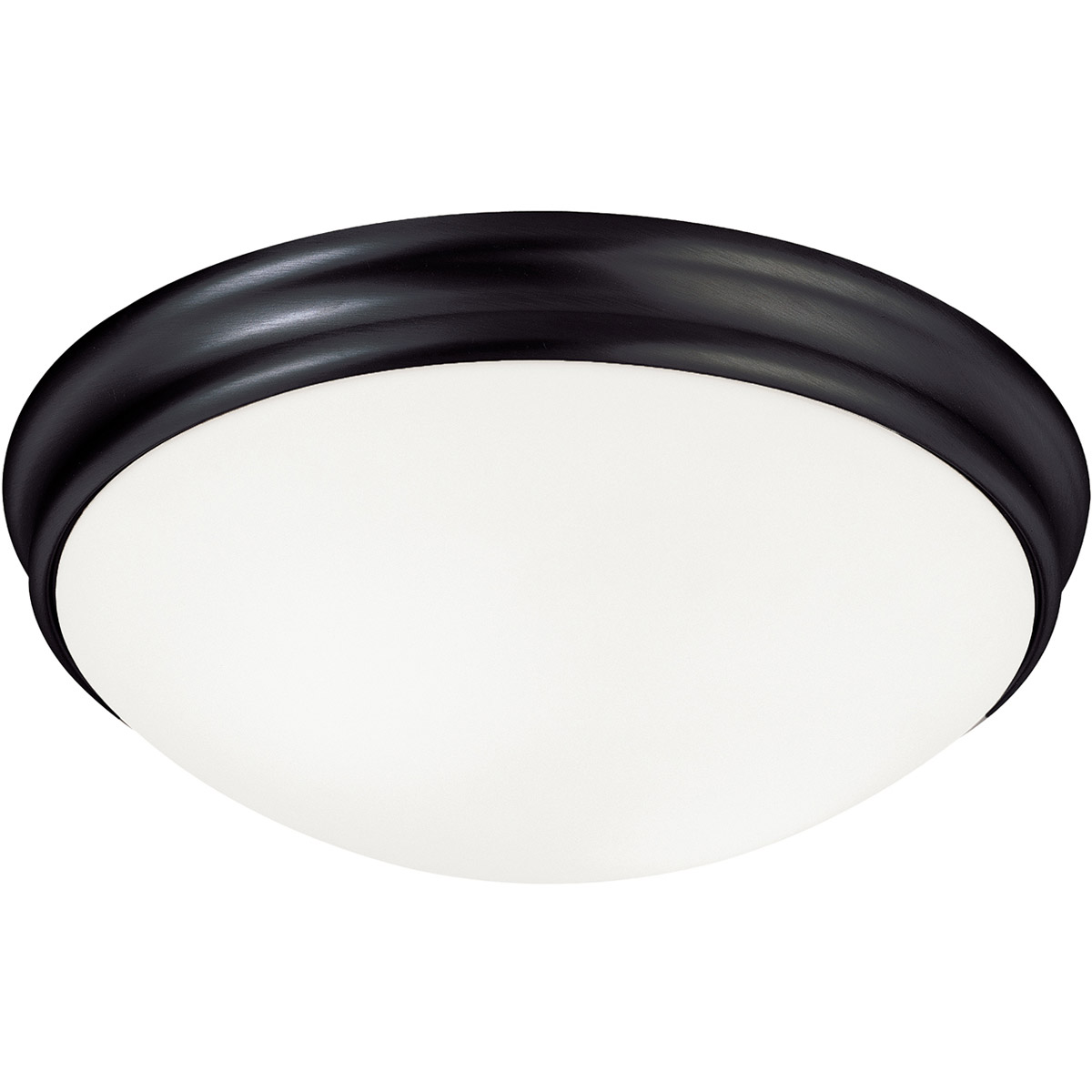 Hansen 3 Light 14 inch Matte Black Flush Mount Ceiling Light