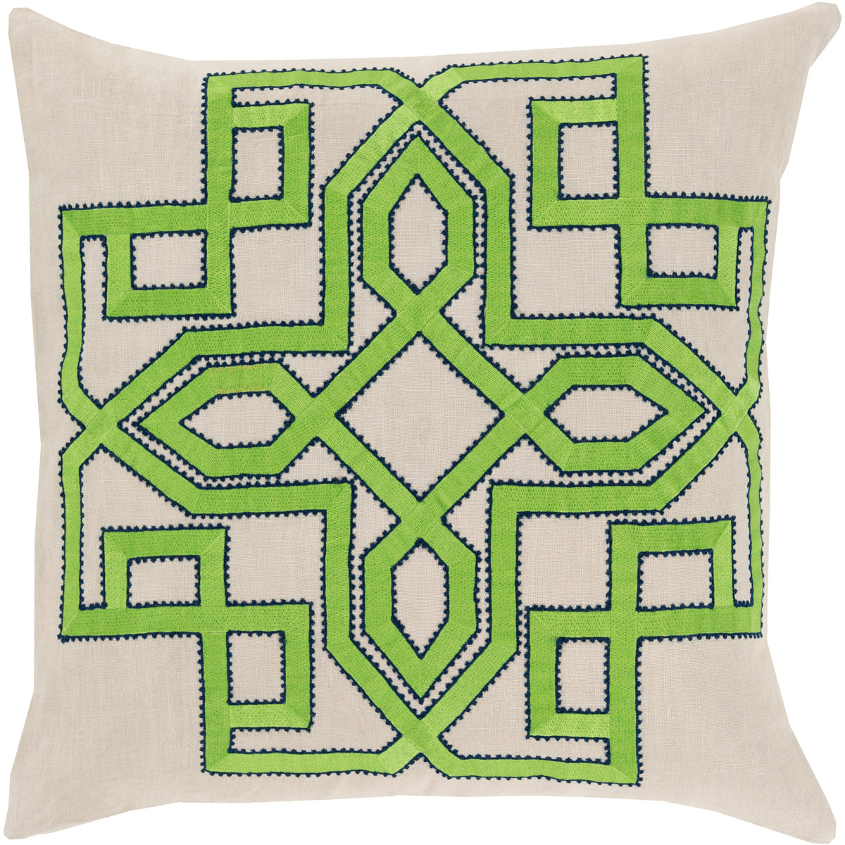 Gatsby 20 inch Navy, Khaki, Lime Pillow Kit