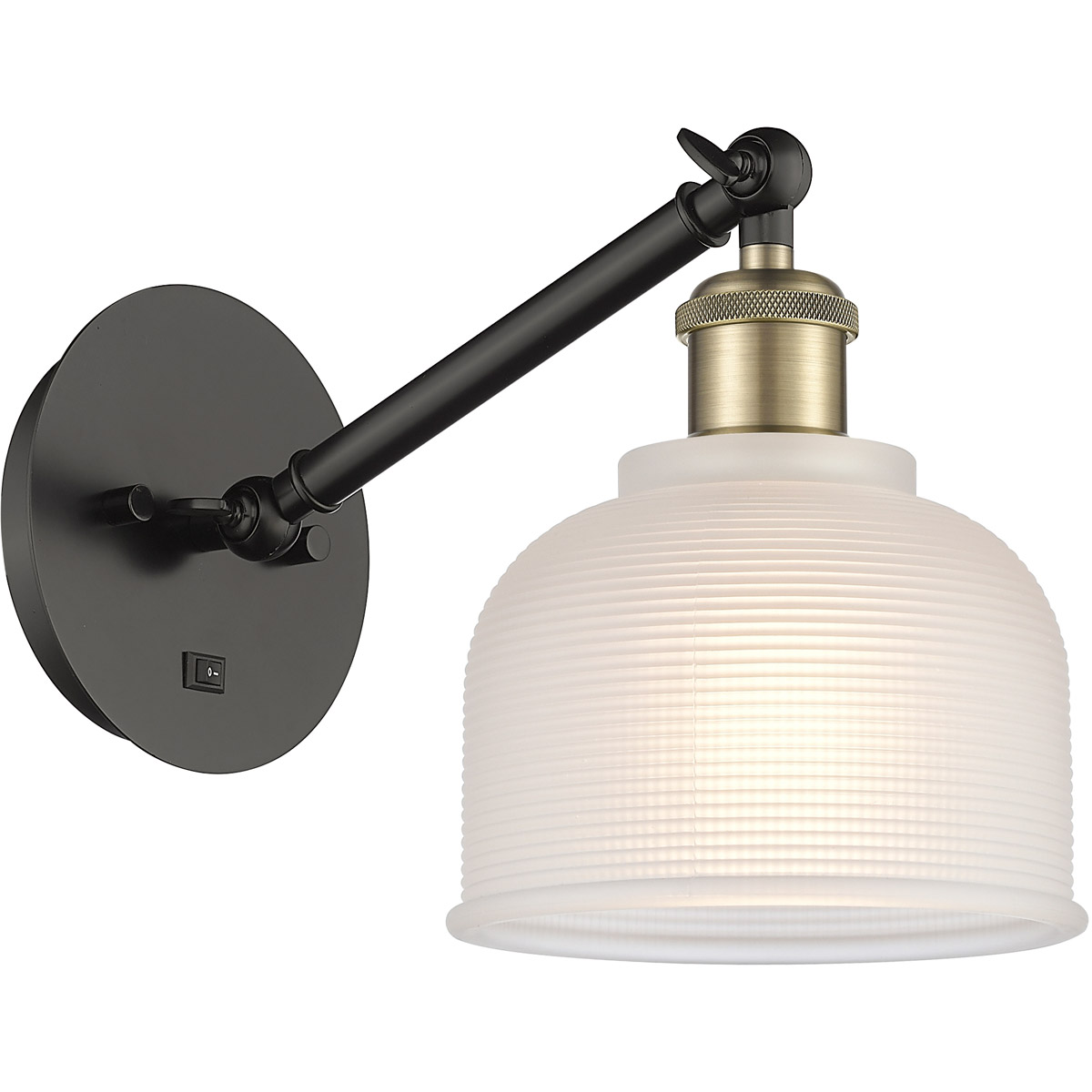 Ballston Dayton 1 Light 6 inch Black Antique Brass Sconce Wall Light