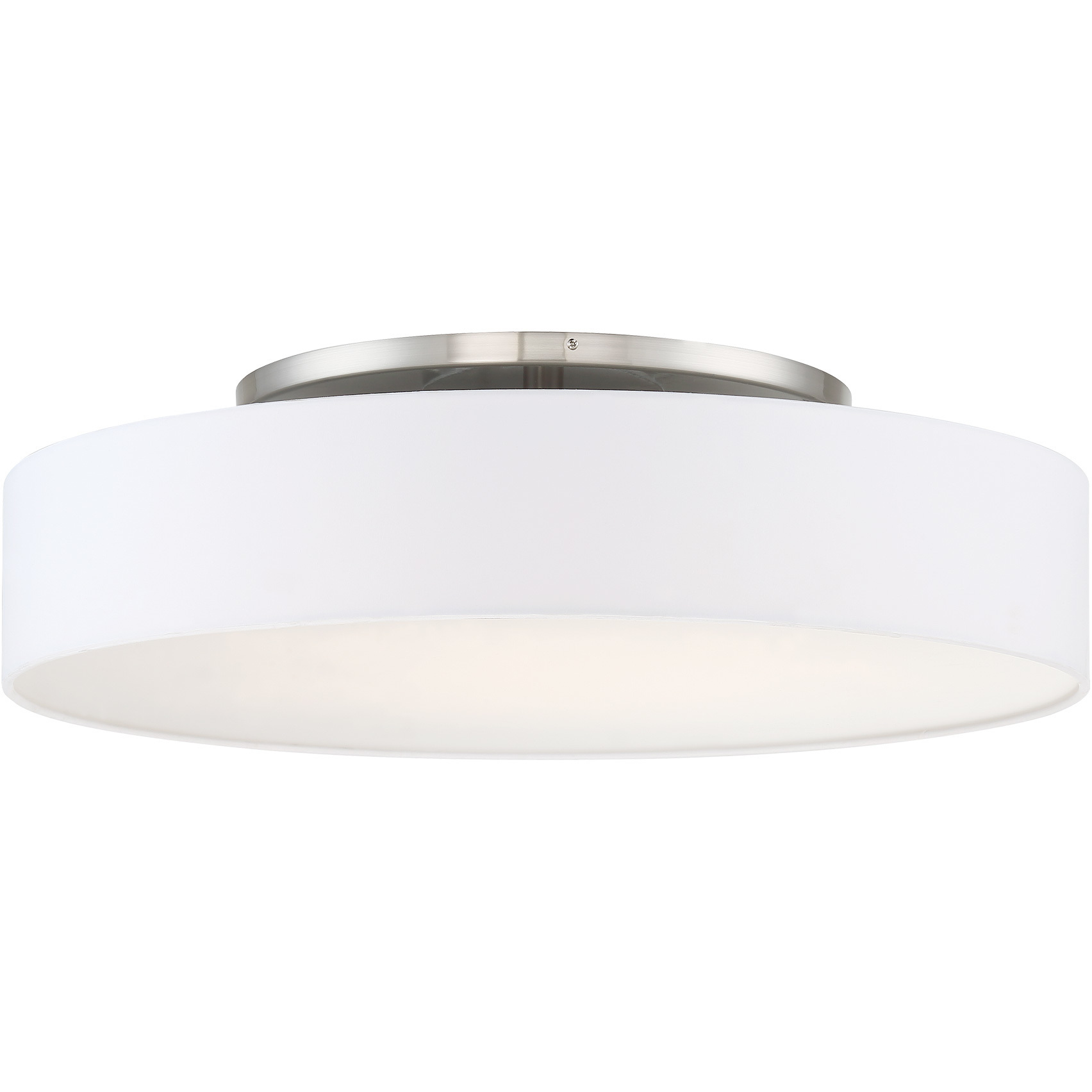 Manhattan LED 26 inch Brushed Nickel Semi-Flush Mount Ceiling Light, dweLED