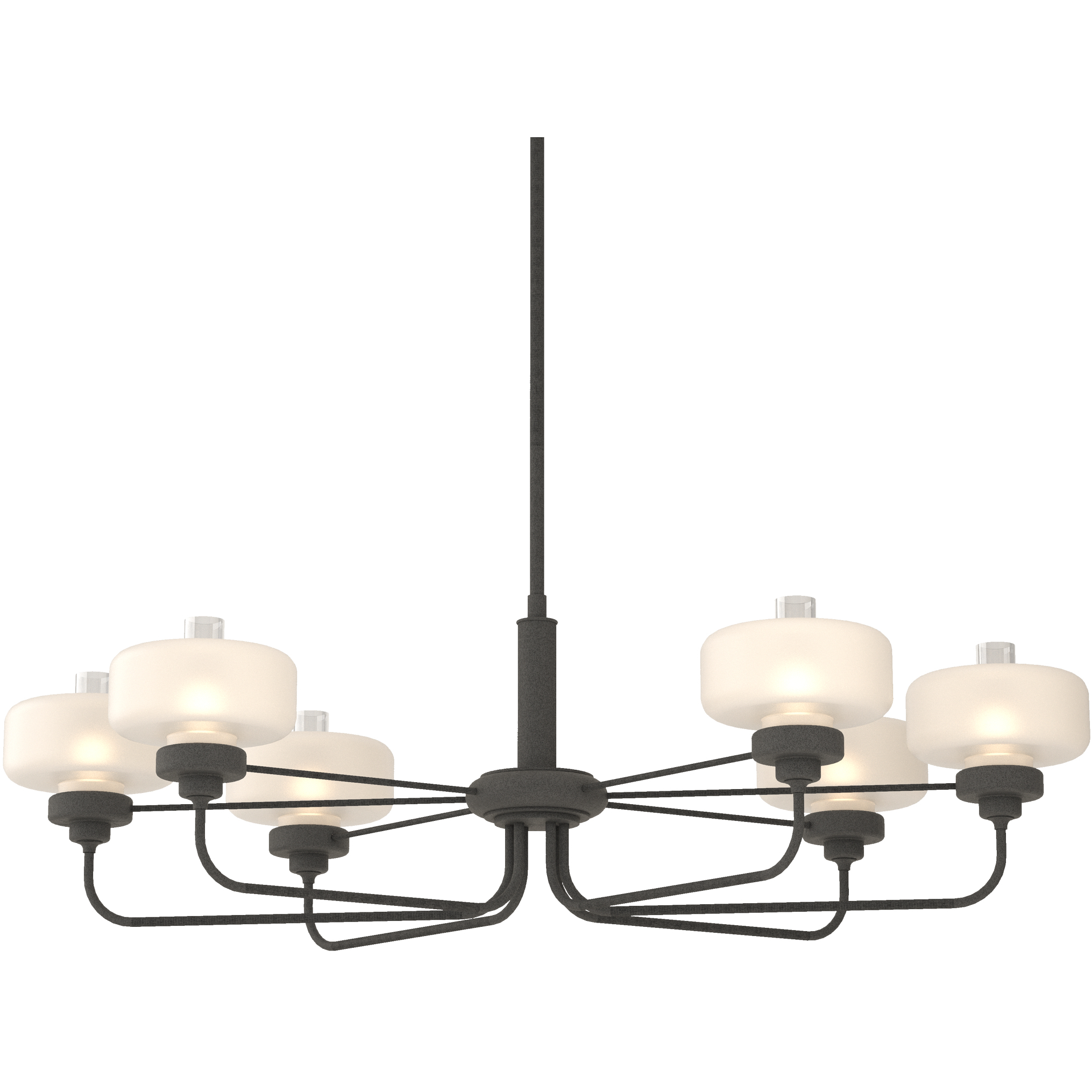 Nola 6 Light 42.4 inch Natural Iron Pendant Ceiling Light in Clear with Frost