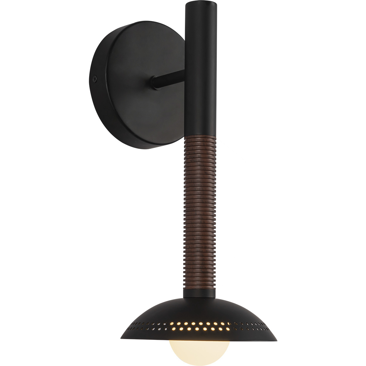 Alora Mood Arden LED 6 inch Matte Black Wall/Vanity Light Wall Light