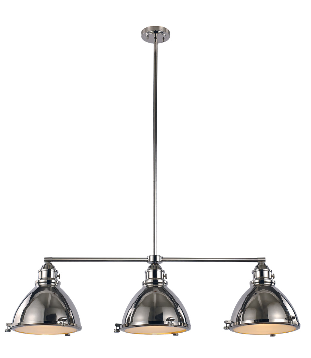 Performance 3 Light 46 inch Polished Nickel Island Pendant Ceiling Light