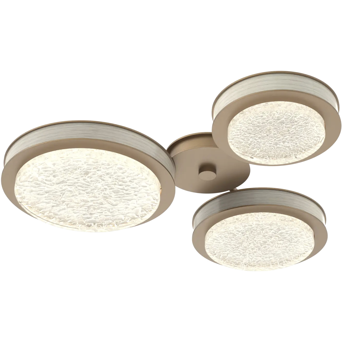 Iris LED 28.5 inch Novel Brass with Light Oak Sconce & Flush Mount Wall Light in 2700K LED, Novel Brass with Light Ash, Hub and Spoke