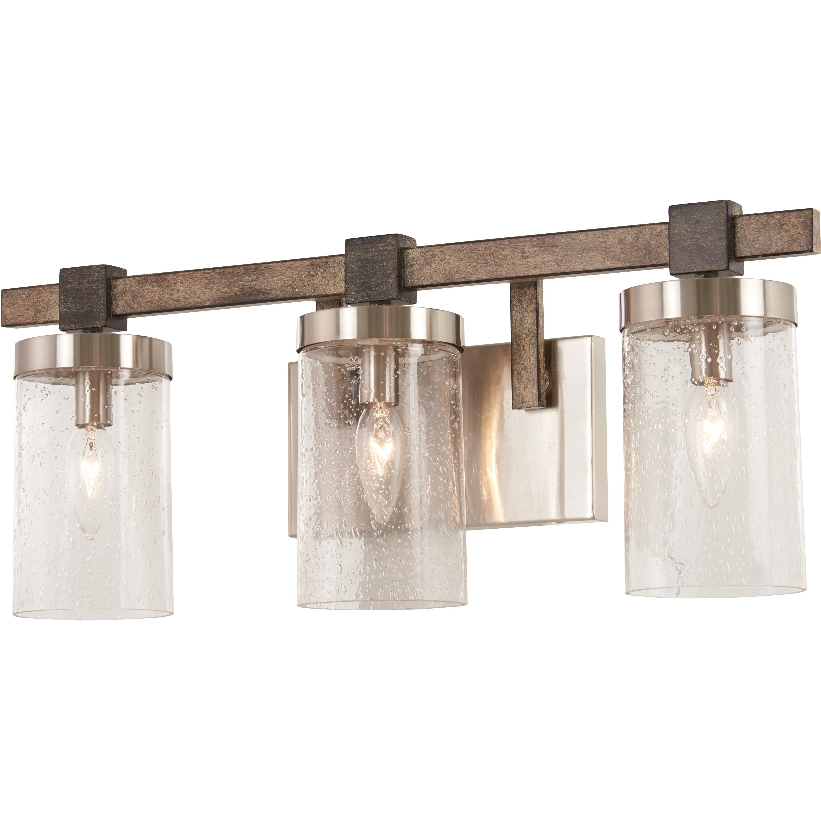 Bridlewood 3 Light 23 inch Stone Grey/Brushed Nickel Bath Light Wall Light