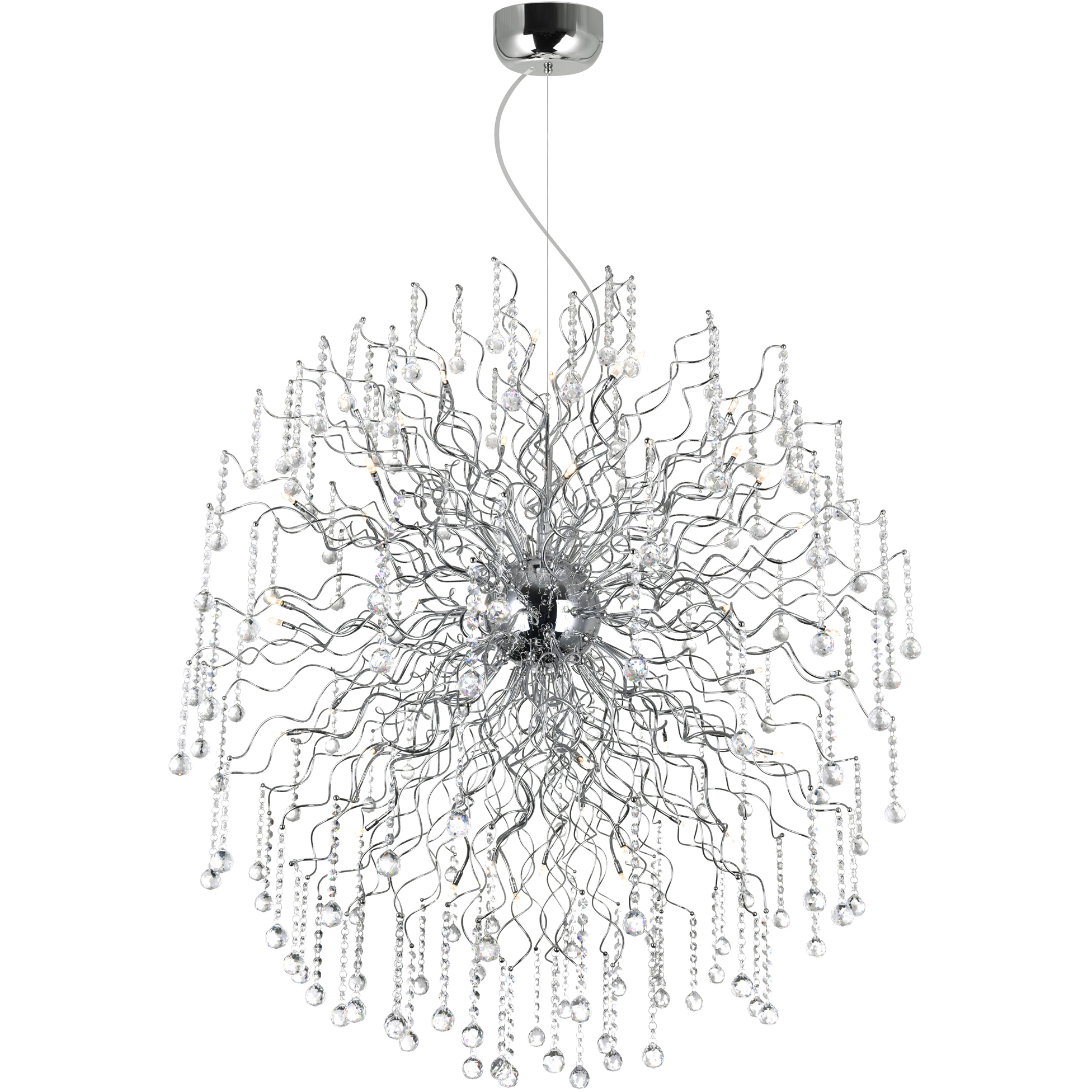 Cherry Blossom LED 47 inch Chrome Chandelier Ceiling Light