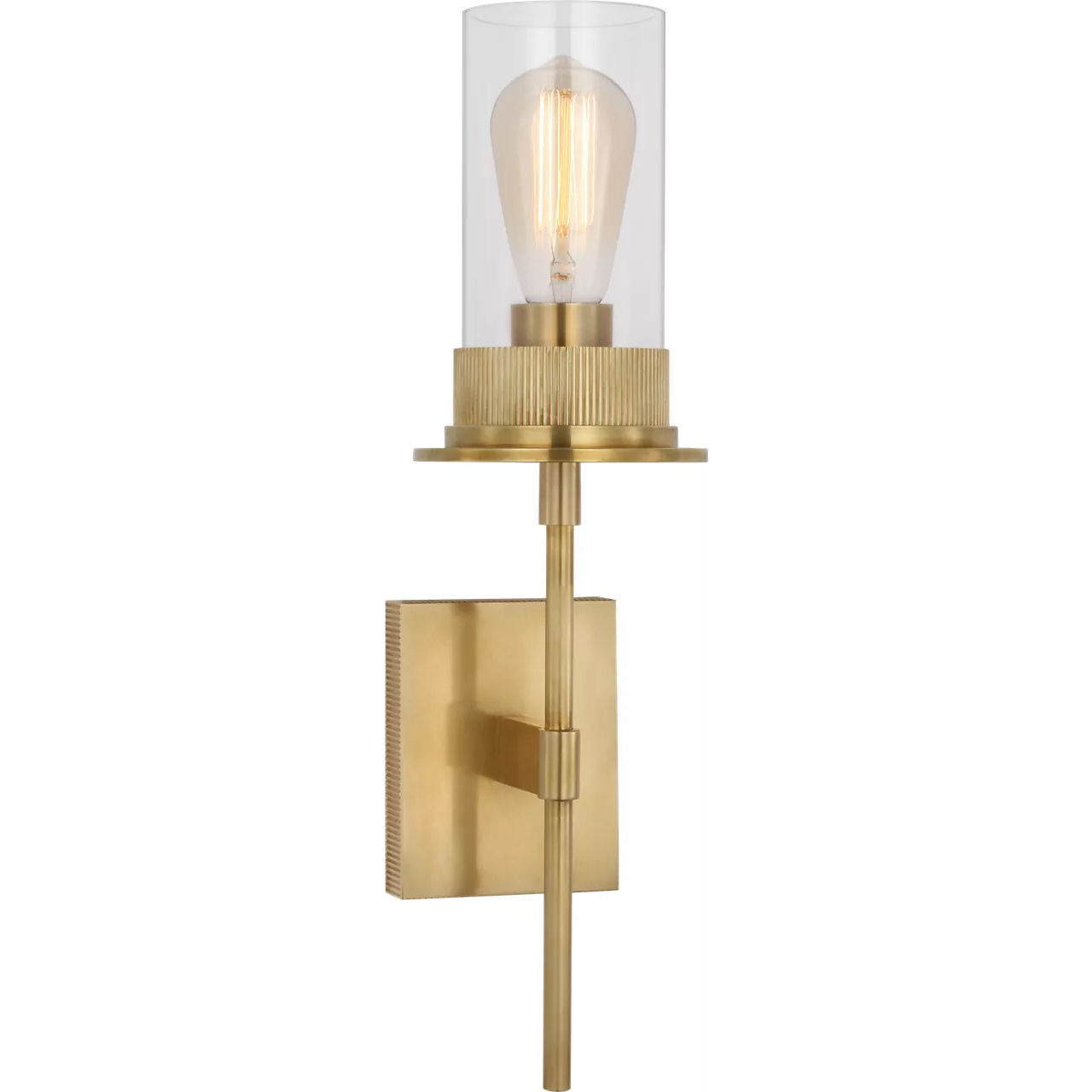 Visual Comfort Signature Collection Ray Booth Beza LED 5.25 inch Antique Brass Tail Sconce Wall Light, Medium RB2010AB-CG - Open Box