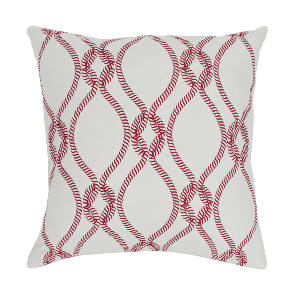 Haylard 20 X 20 inch Bright Red and Cream Pillow Kit