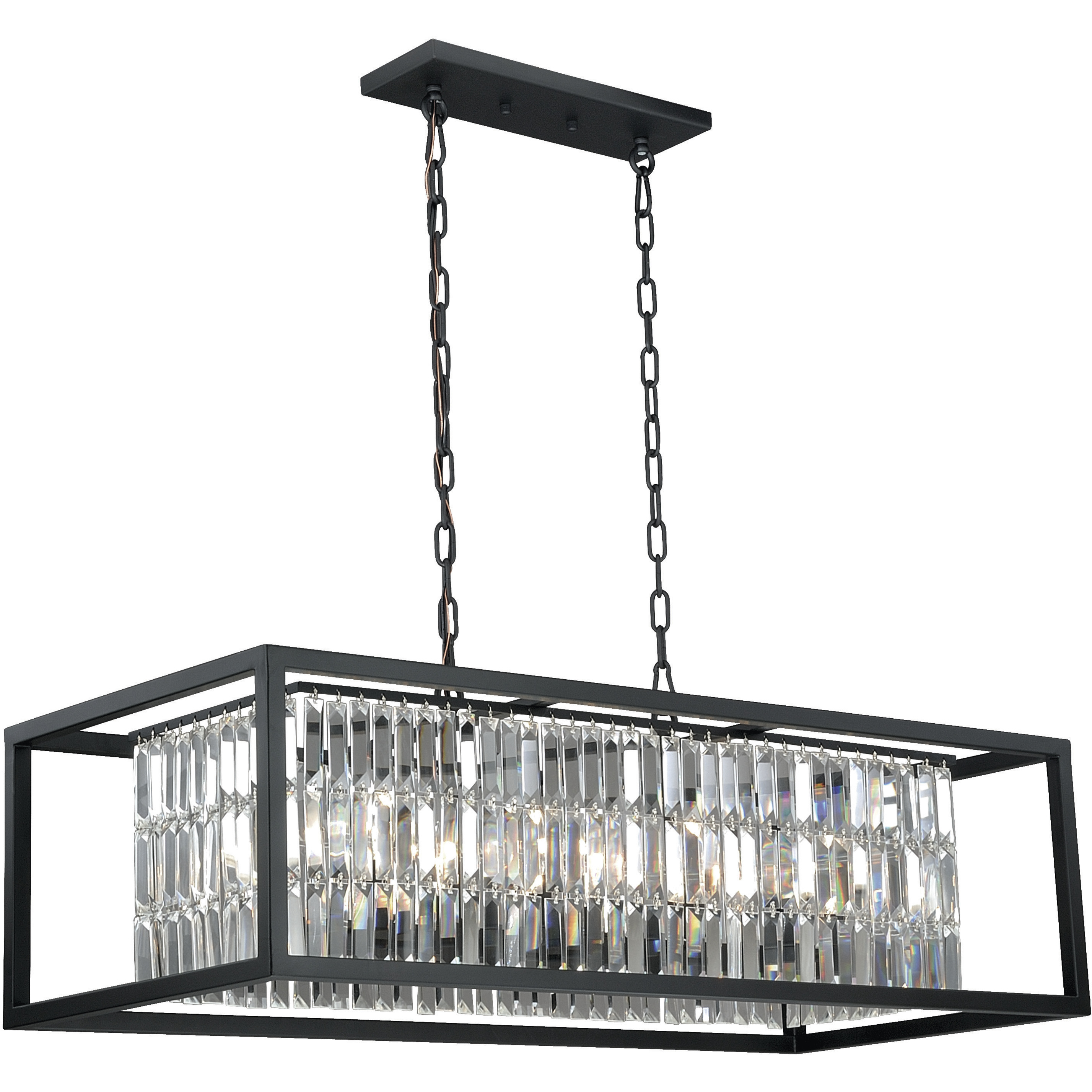 Catana LED 40 inch Oil Rubbed Bronze Linear Chandelier Ceiling Light