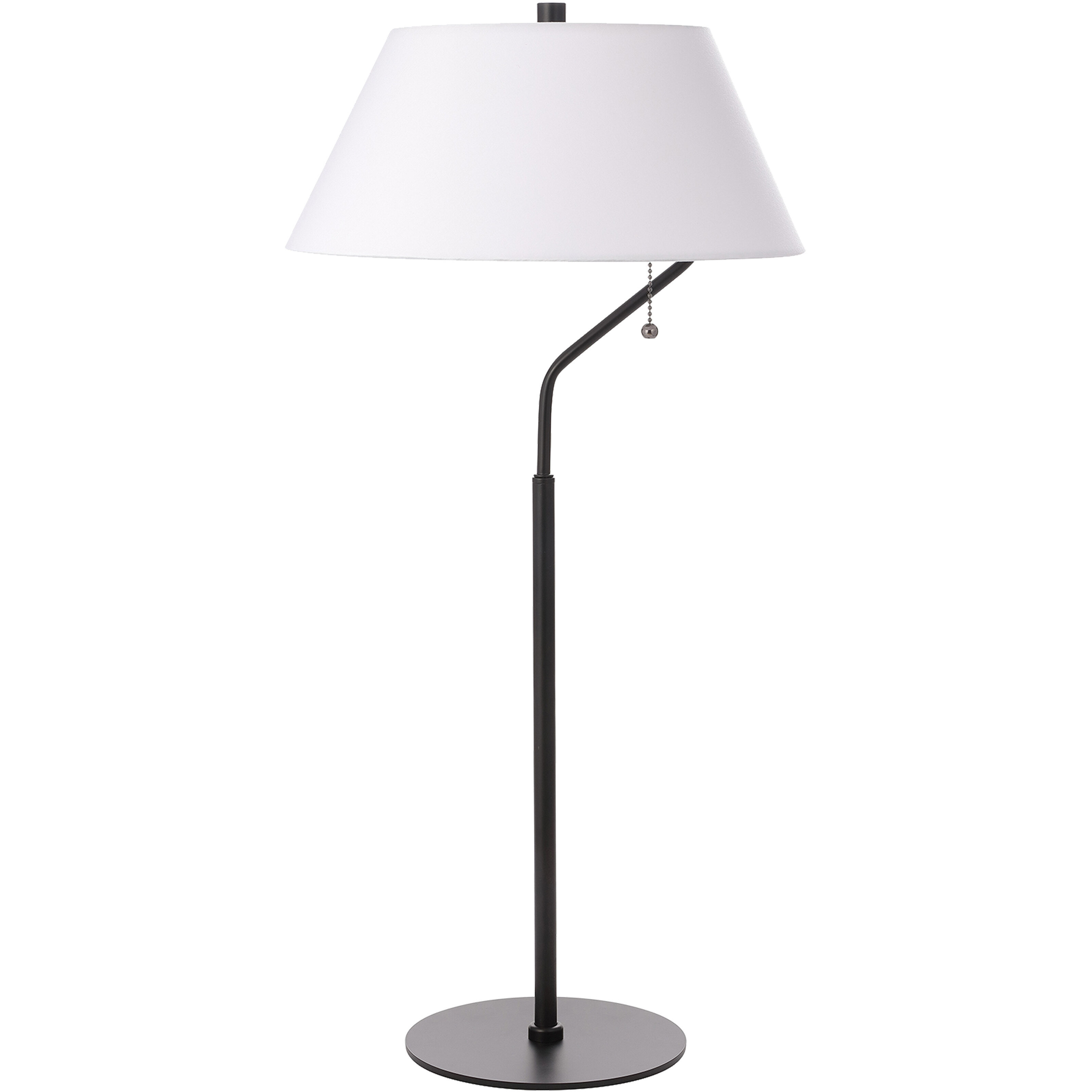 Geraldine 28 inch 60 watt Matte Black Table Lamp Portable Light in White