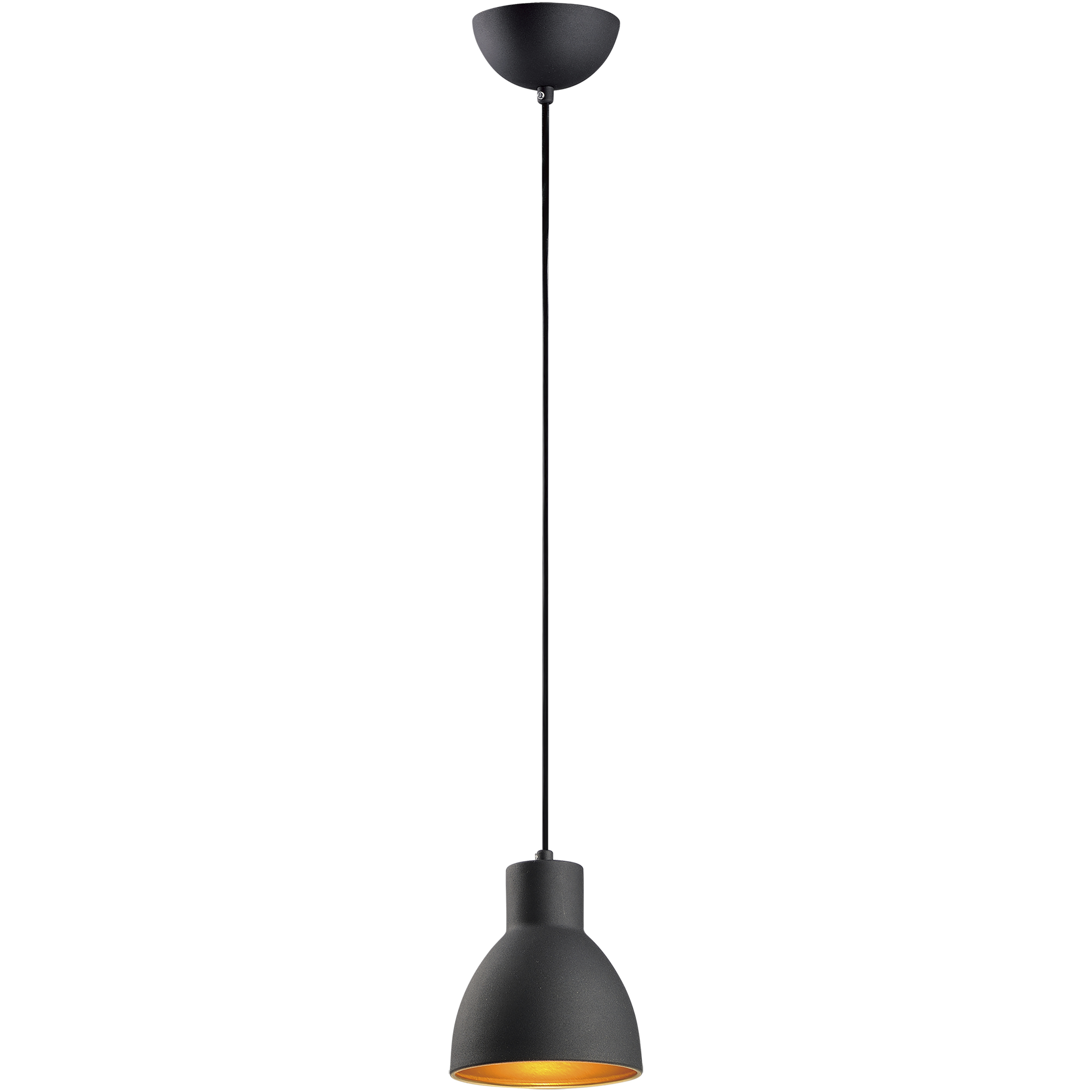 Cora 1 Light 6 inch Black and Gold Single Pendant Ceiling Light