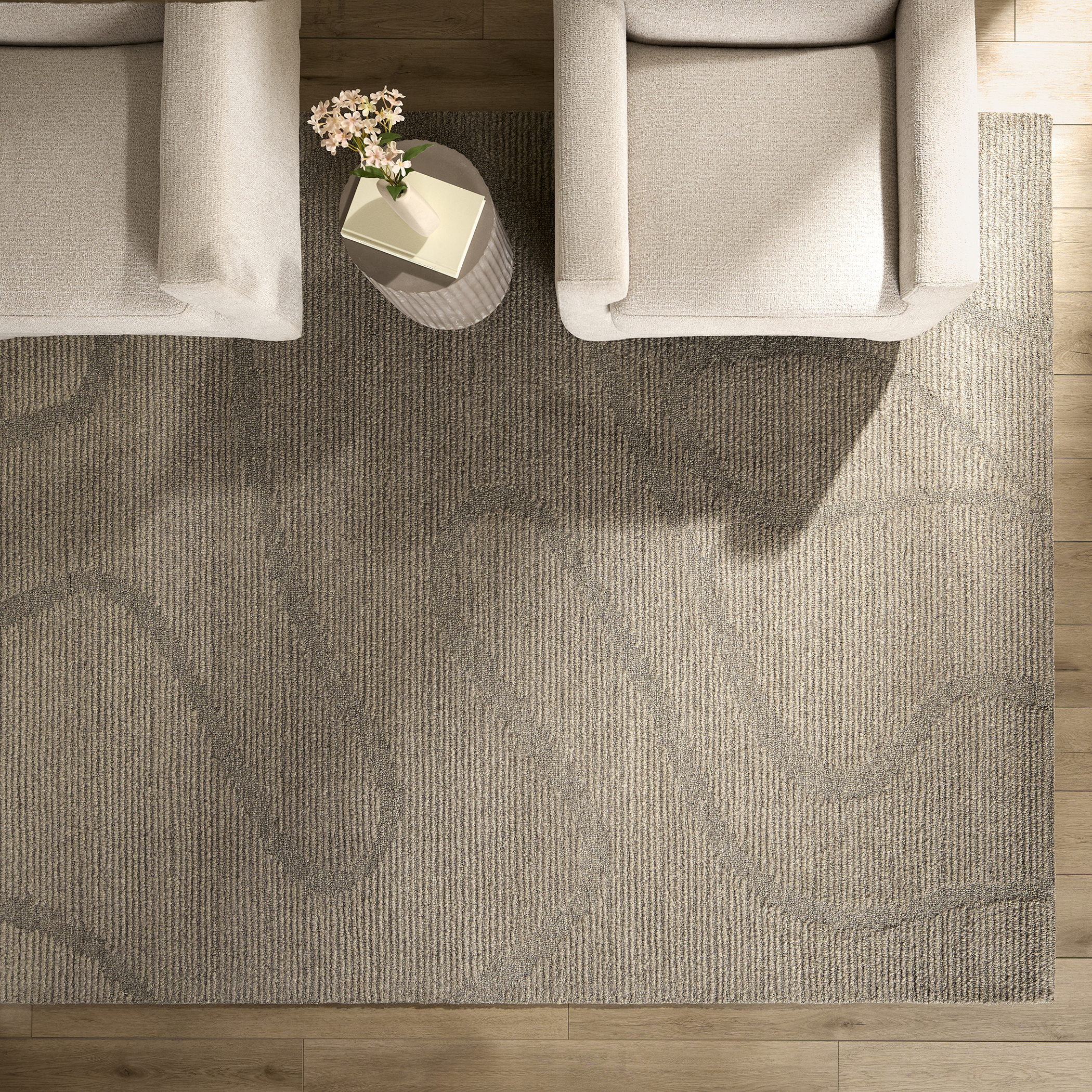Contempo Black and Beige Indoor Rug