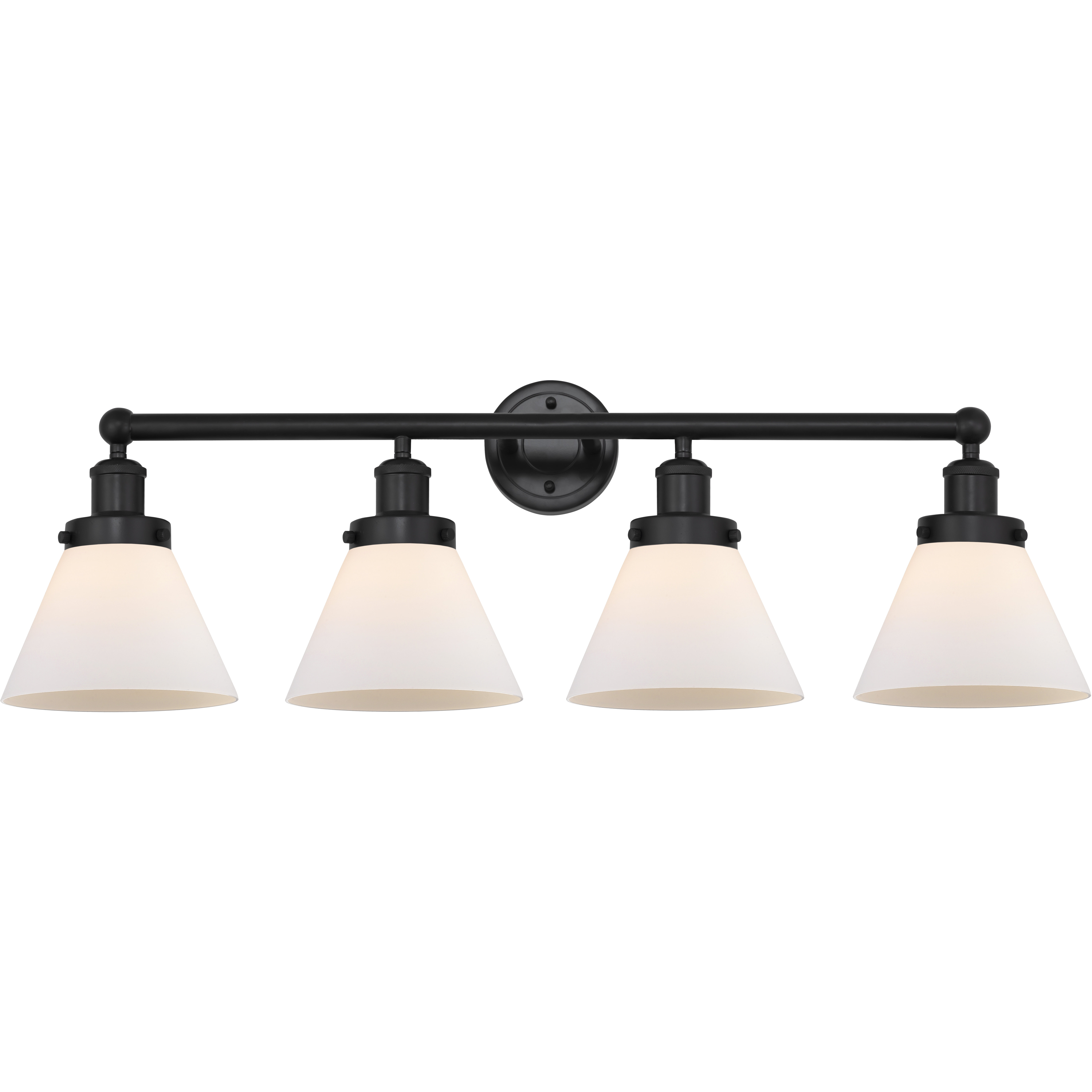 Cone 4 Light 34.75 inch Matte Black Bath Vanity Light Wall Light