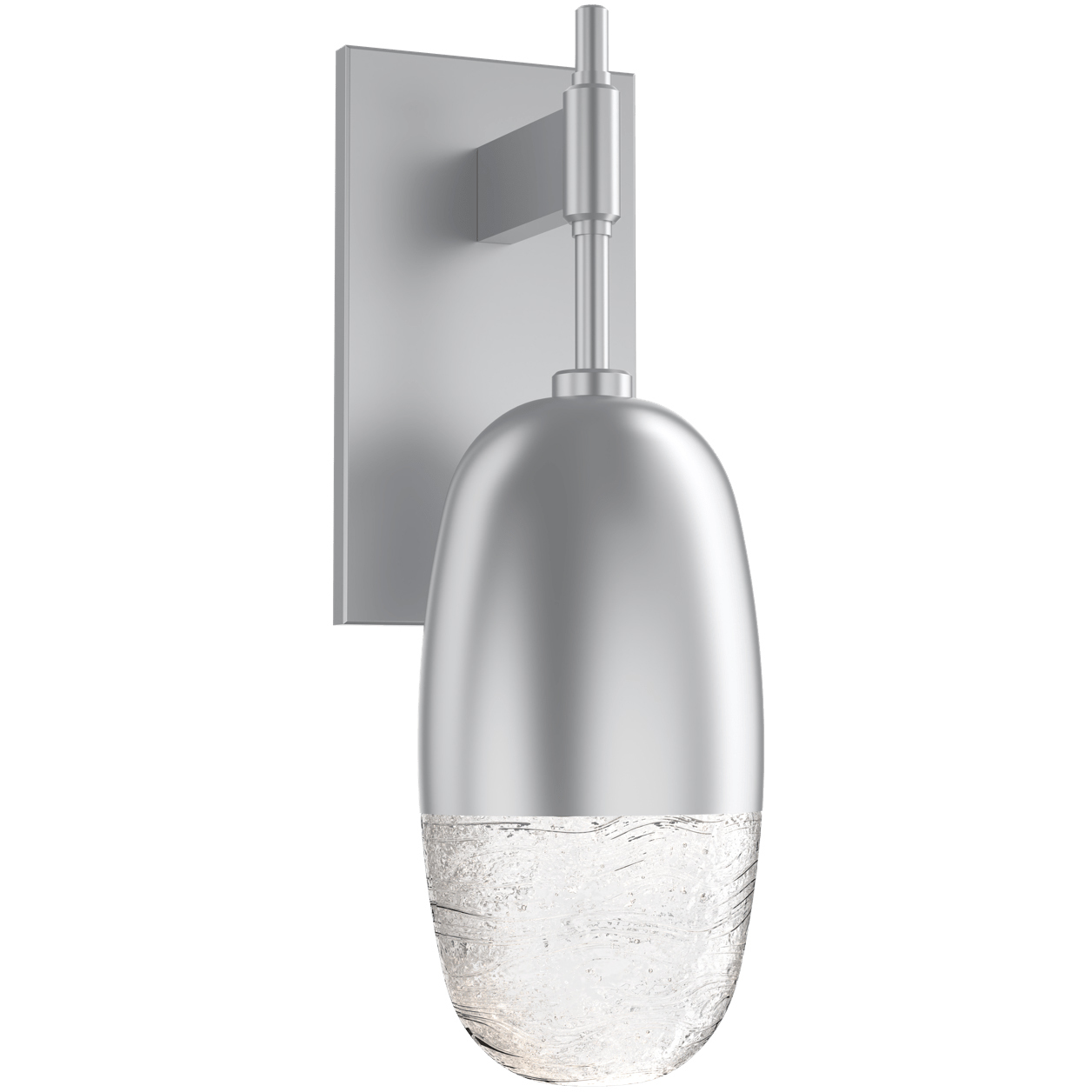 Pebble LED Classic Silver Indoor Sconce Wall Light