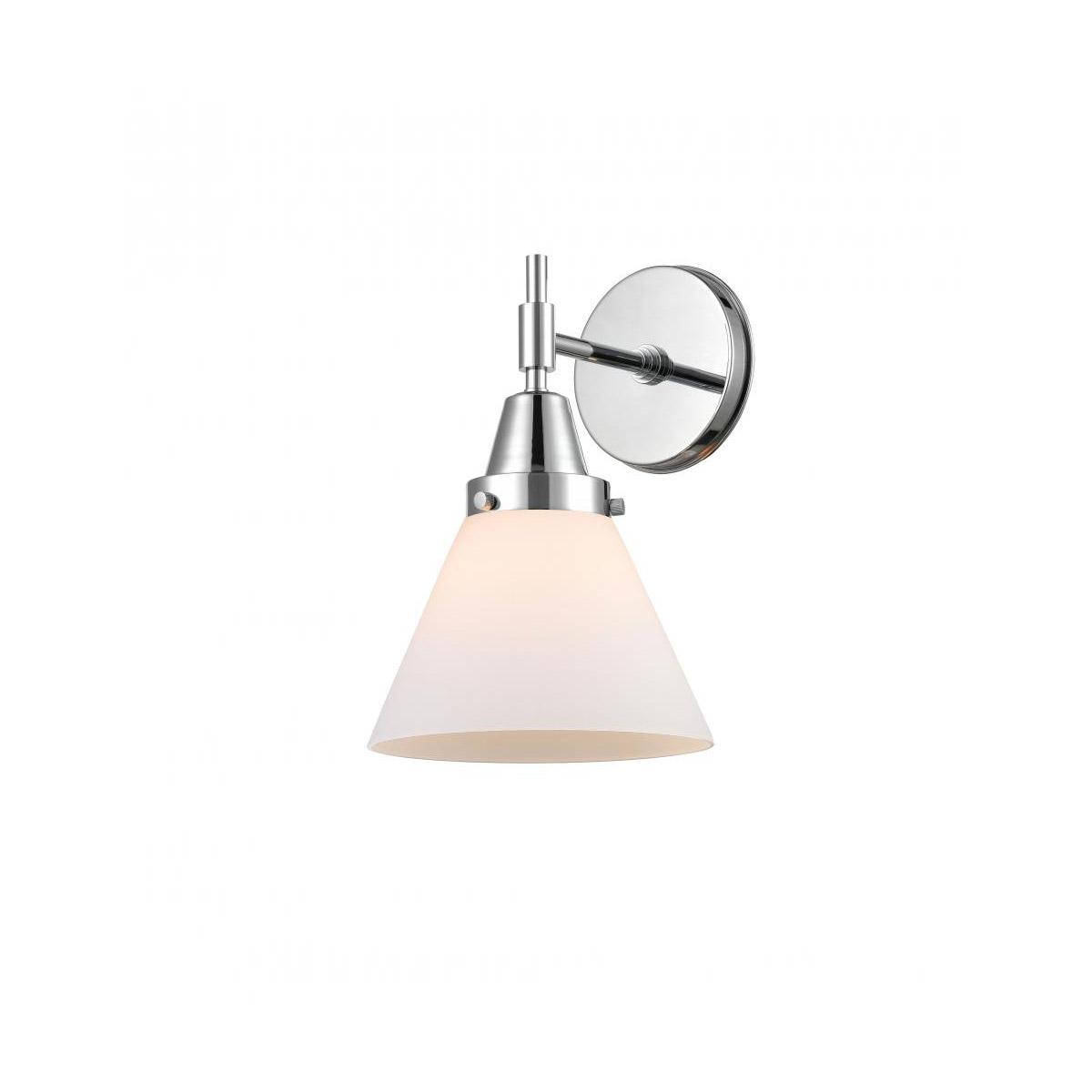 Caden 1 Light 8 inch Polished Chrome Sconce Wall Light in Matte White Glass