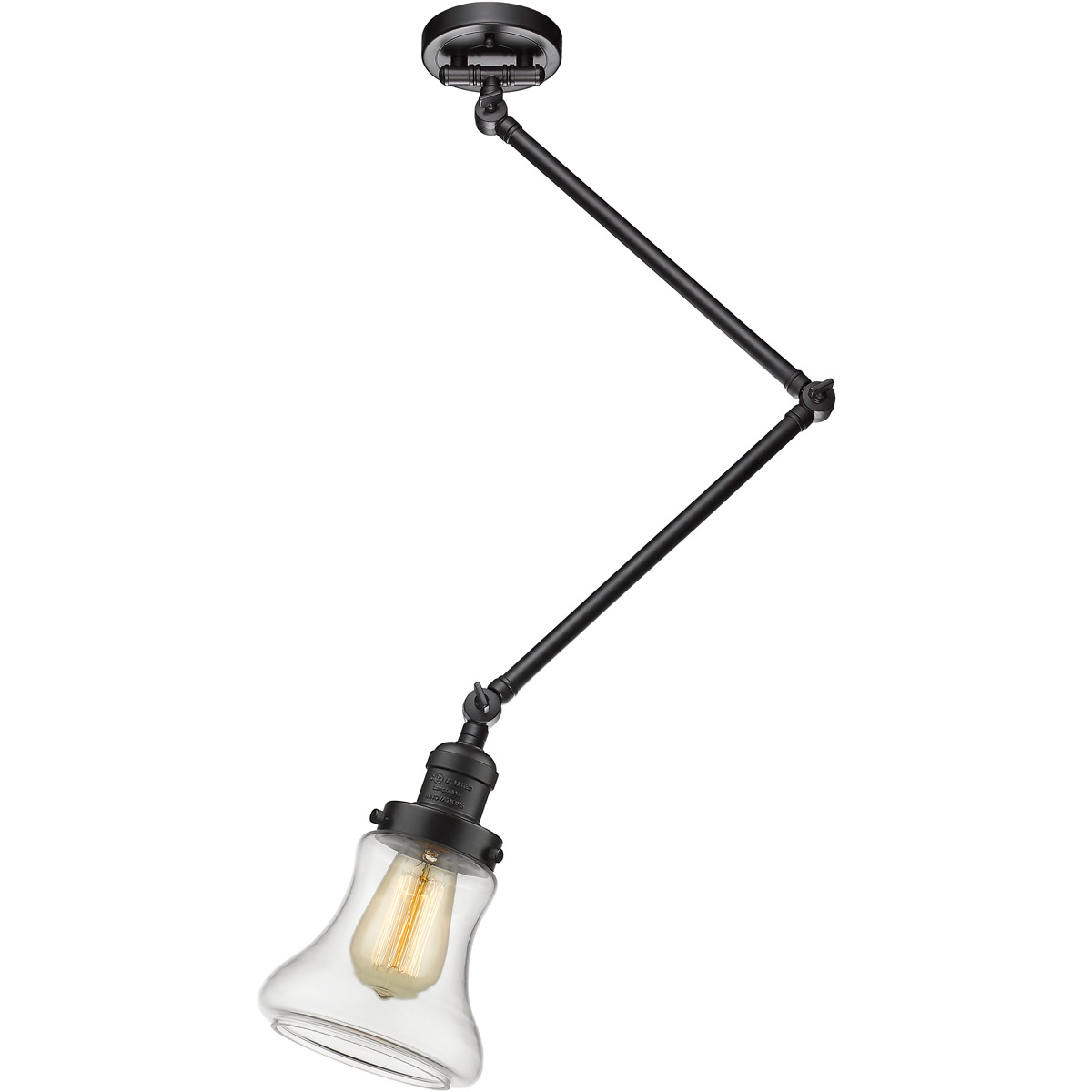 Canton 1 Light 14 inch Matte Black Flush Mount Ceiling Light, Franklin Restoration