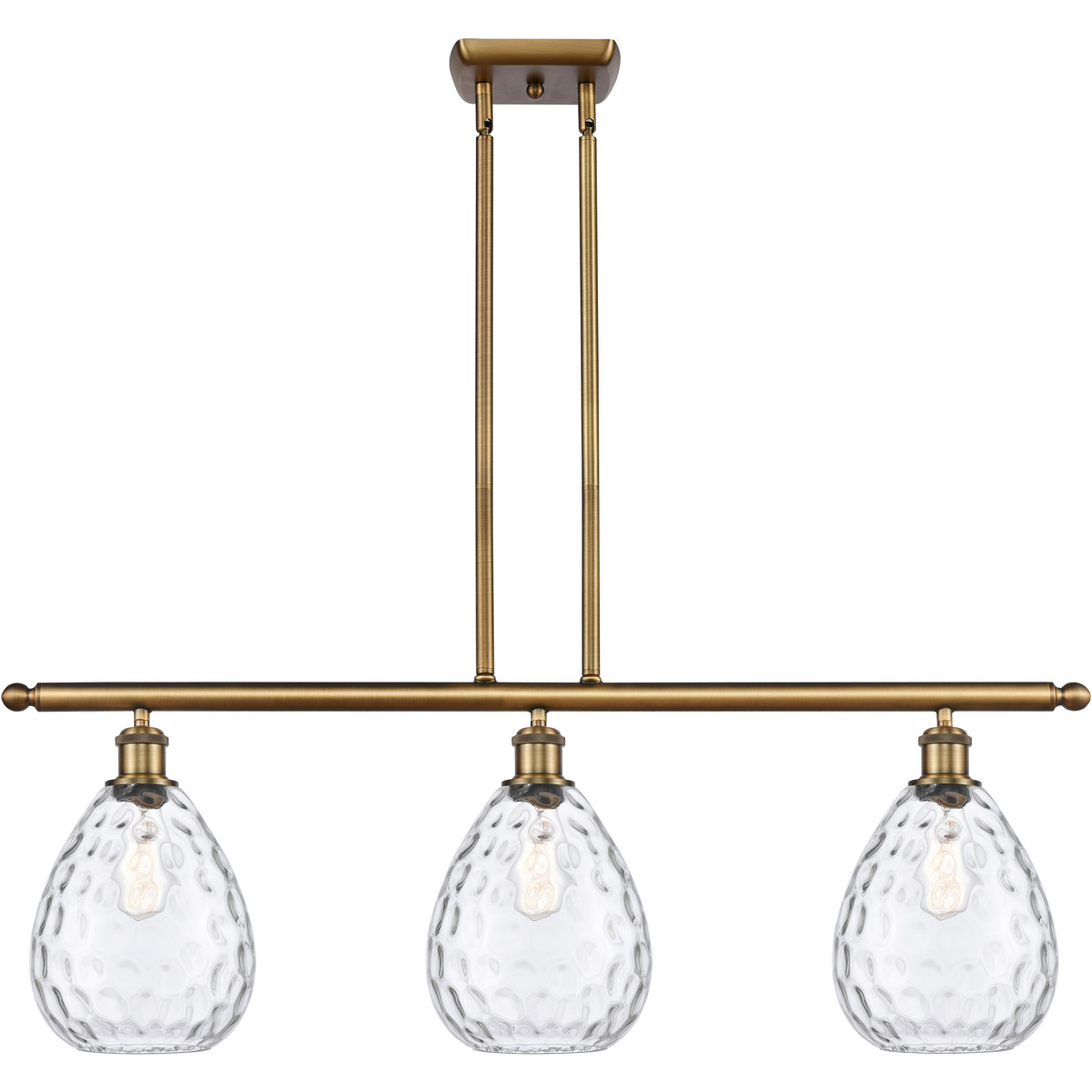 Ballston Large Waverly LED 36 inch Brushed Brass Island Light Ceiling Light, Ballston