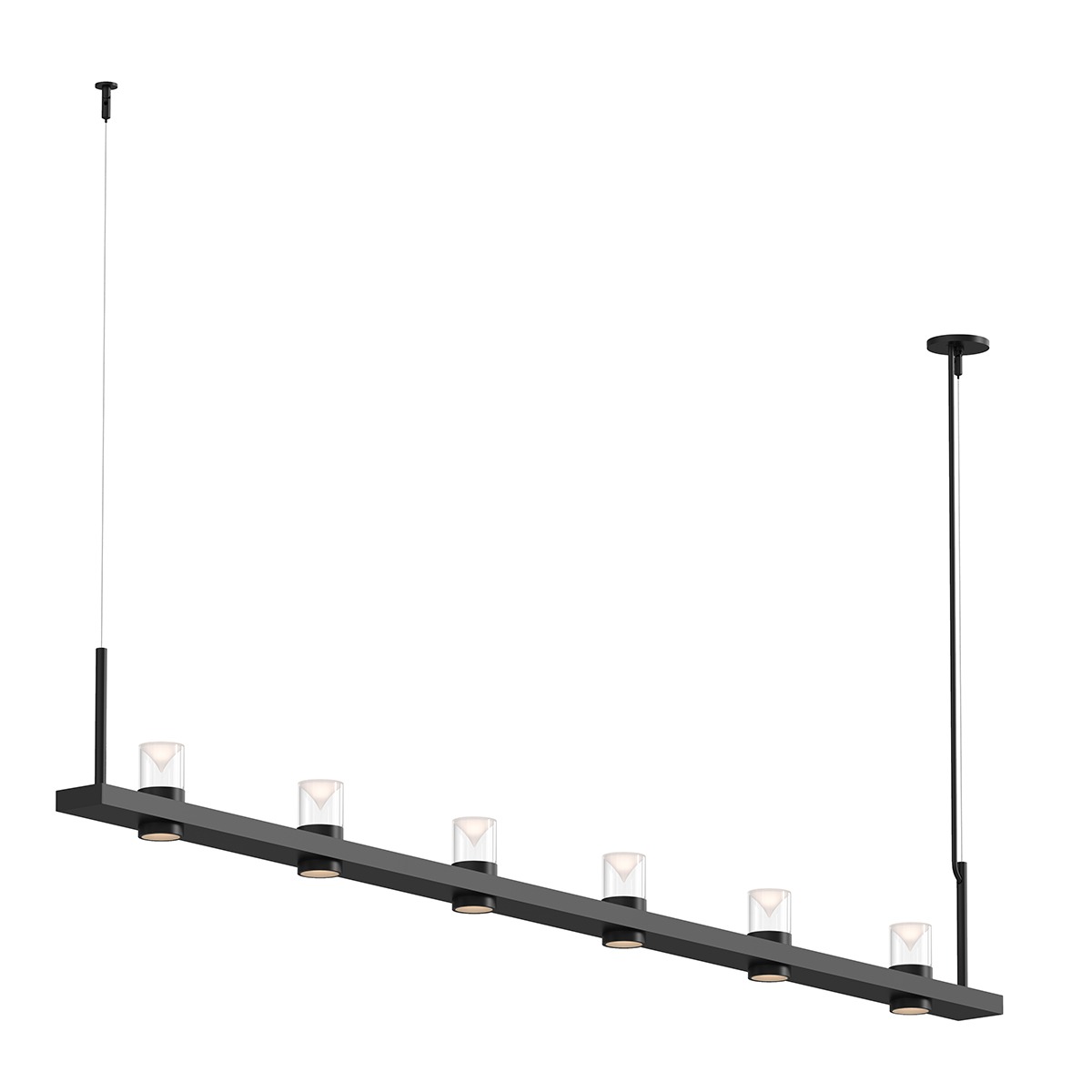 Intervals LED 96.25 inch Satin Black Pendant Ceiling Light