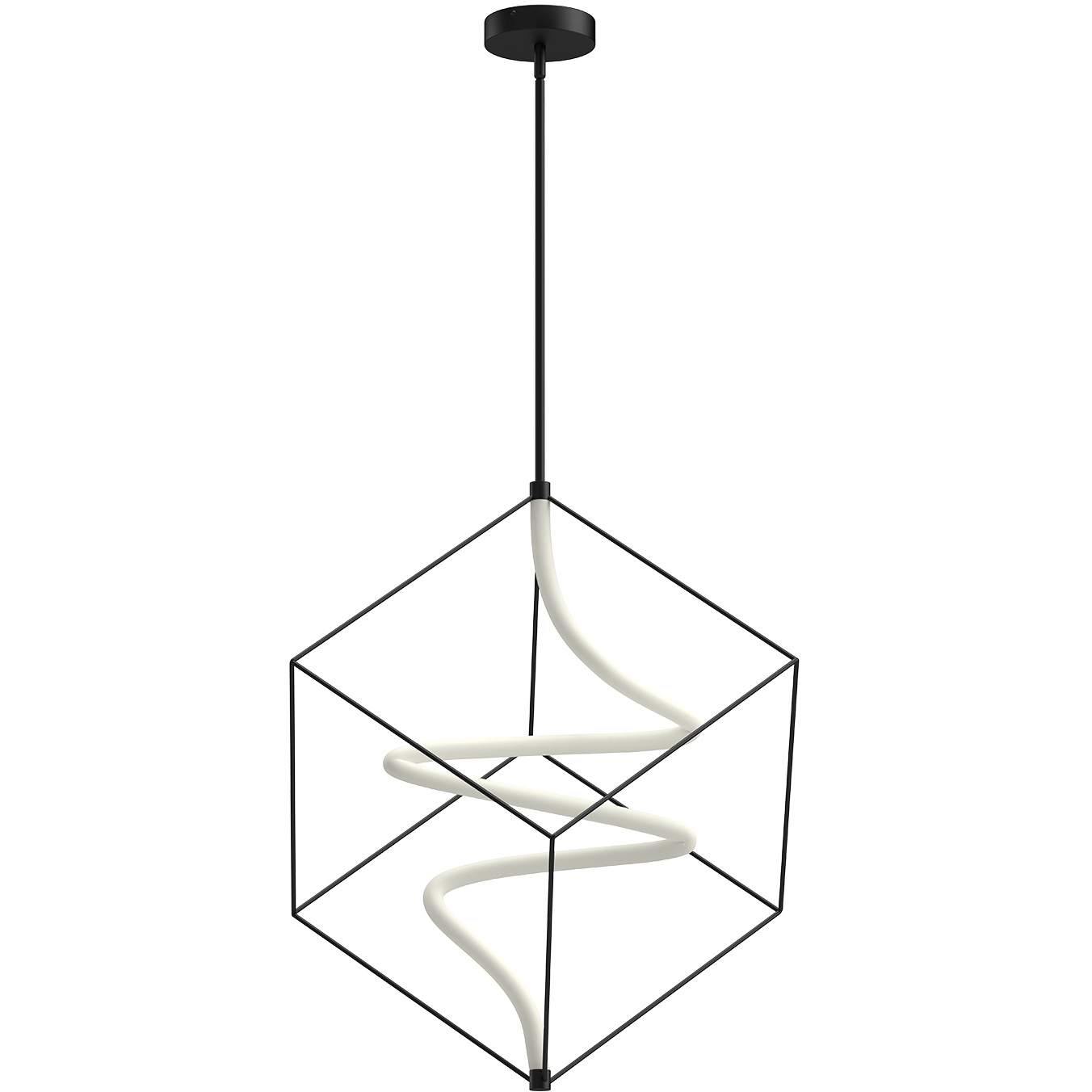 Script LED 29.75 inch Black Pendant Ceiling Light