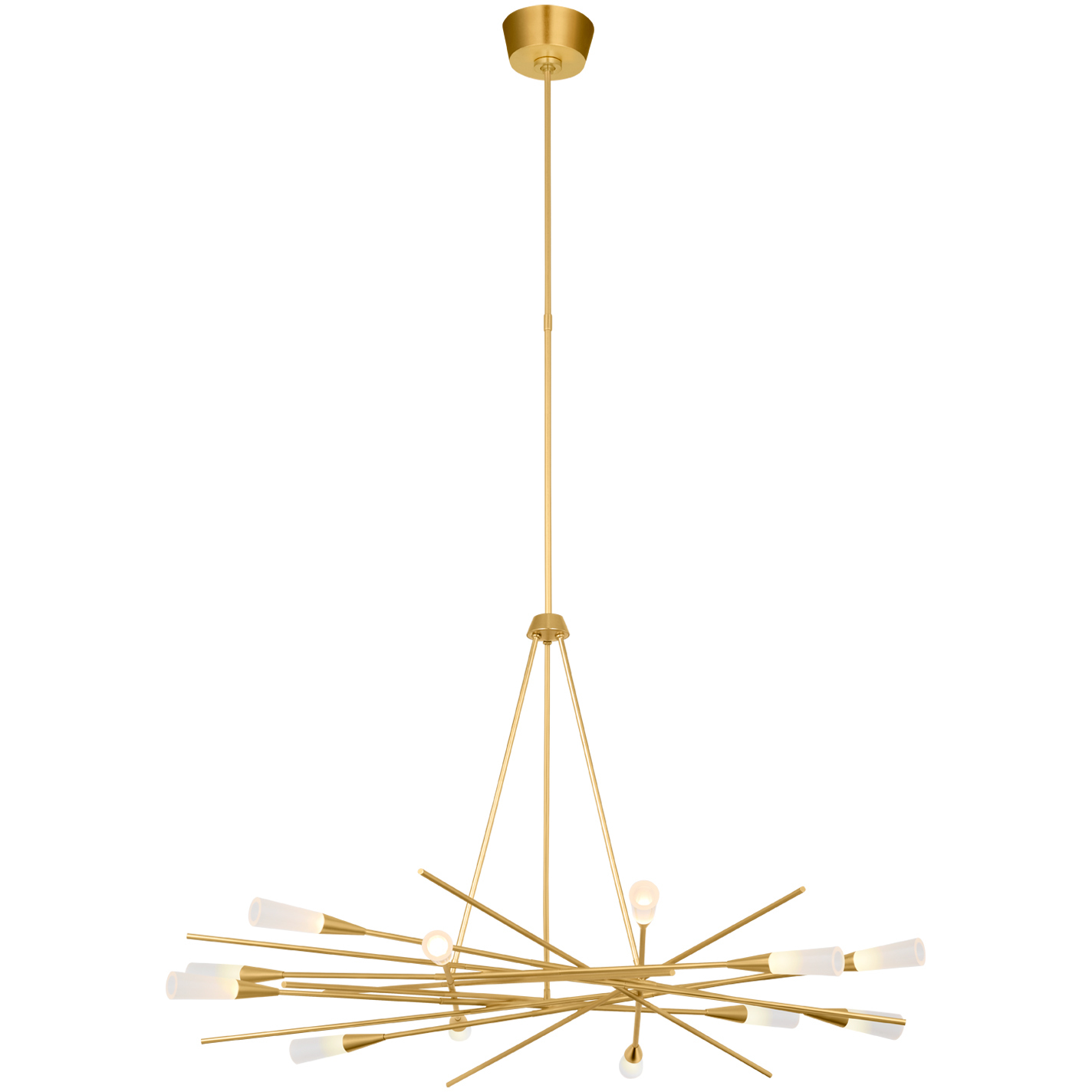 Chapman & Myers Stellar LED 40 inch Gild Radial Chandelier Ceiling Light