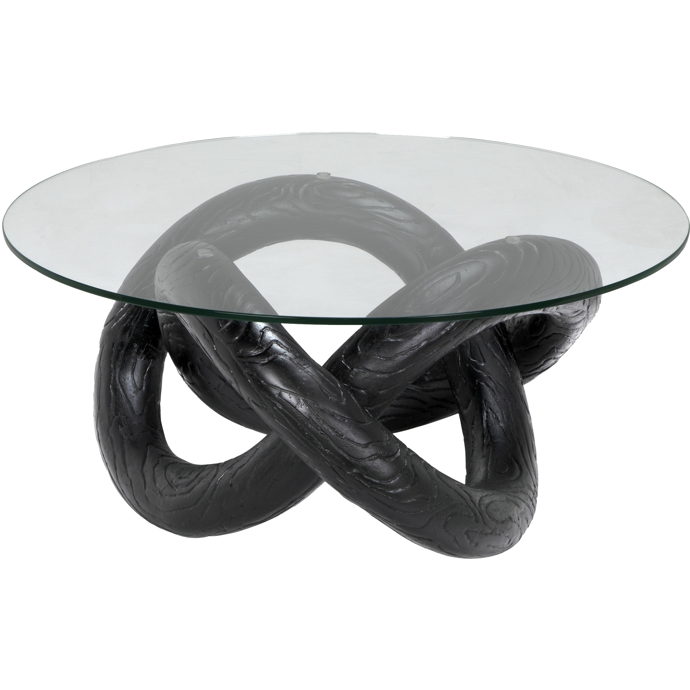 Phobos 35 X 35 inch Black Burnt Fiber Cement Coffee Table