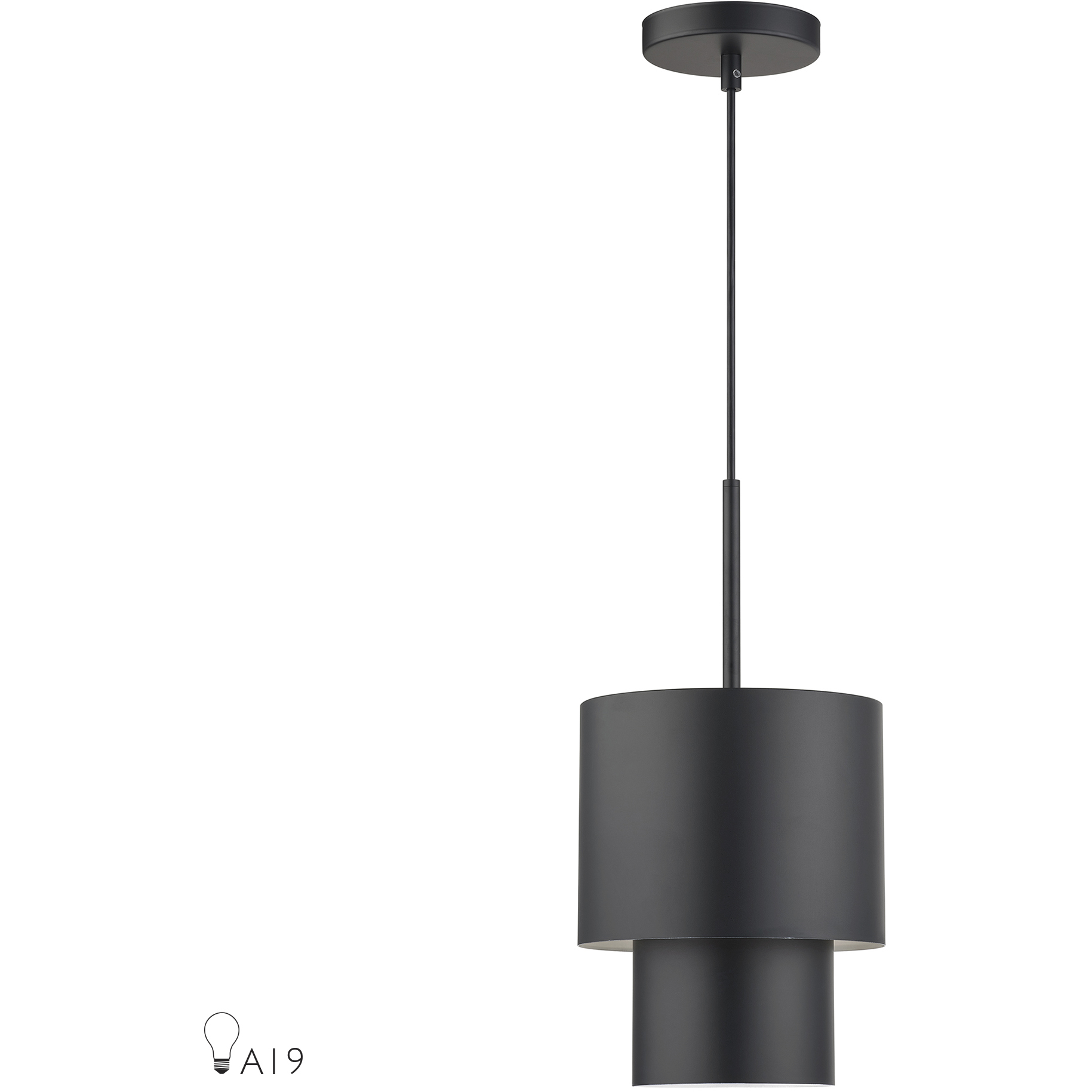 Zolana 1 Light 8.5 inch Black Mini Pendant Ceiling Light