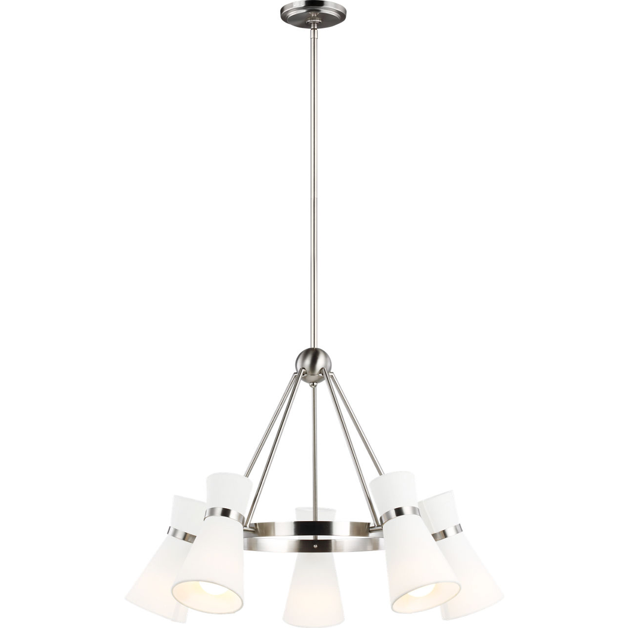 Clark 5 Light 29.13 inch Brushed Nickel Chandelier Ceiling Light