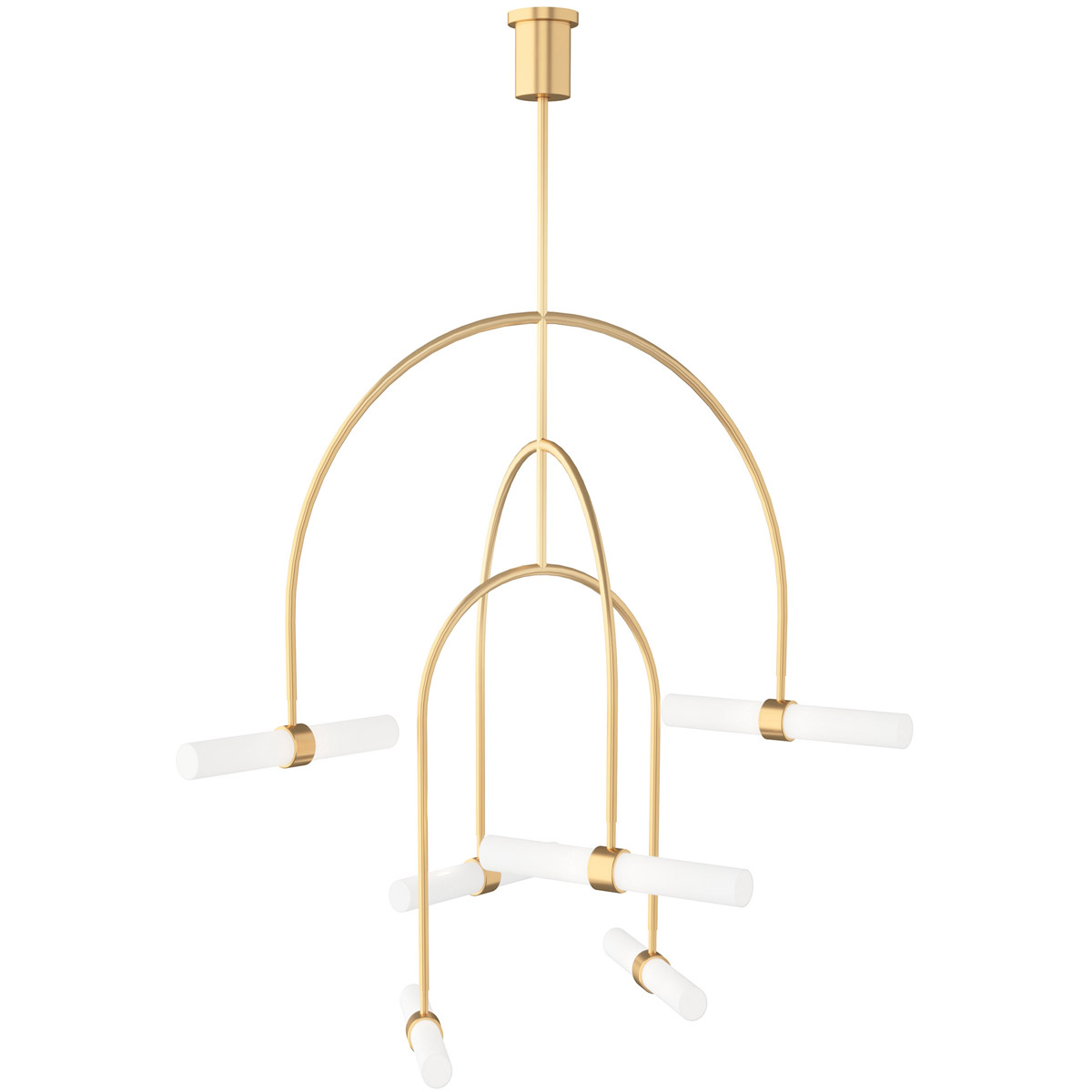 Sean Lavin Calumn LED 37.6 inch Natural Brass Chandelier Ceiling Light, Integrated LED