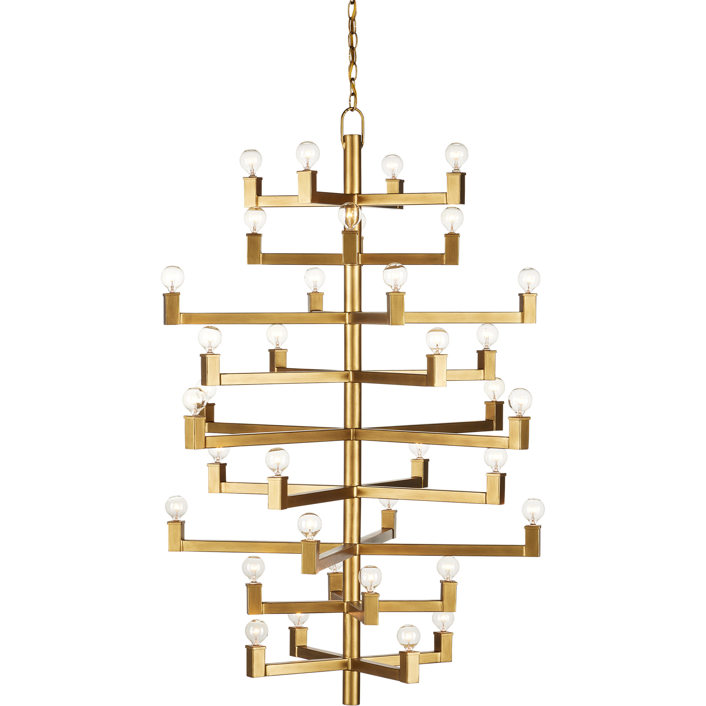 Andre 36 Light 38 inch Brass Chandelier Ceiling Light