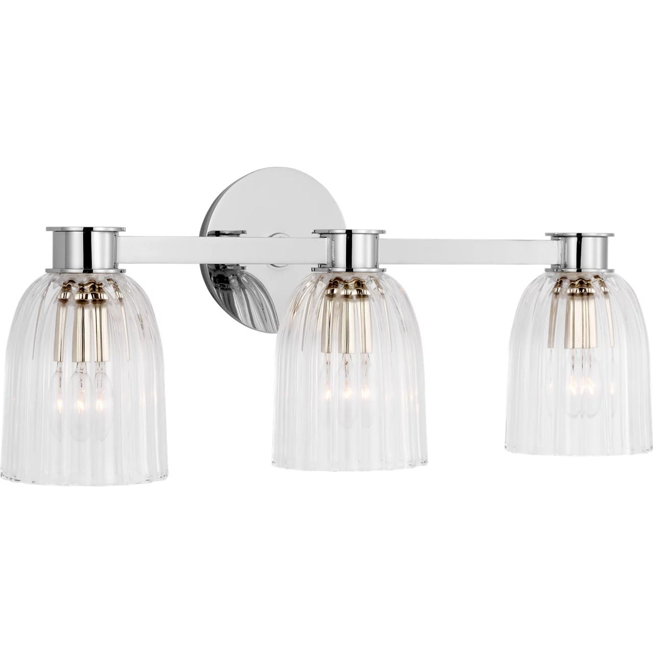AERIN Asalea LED 21 inch Polished Nickel Triple Vanity Light Wall Light