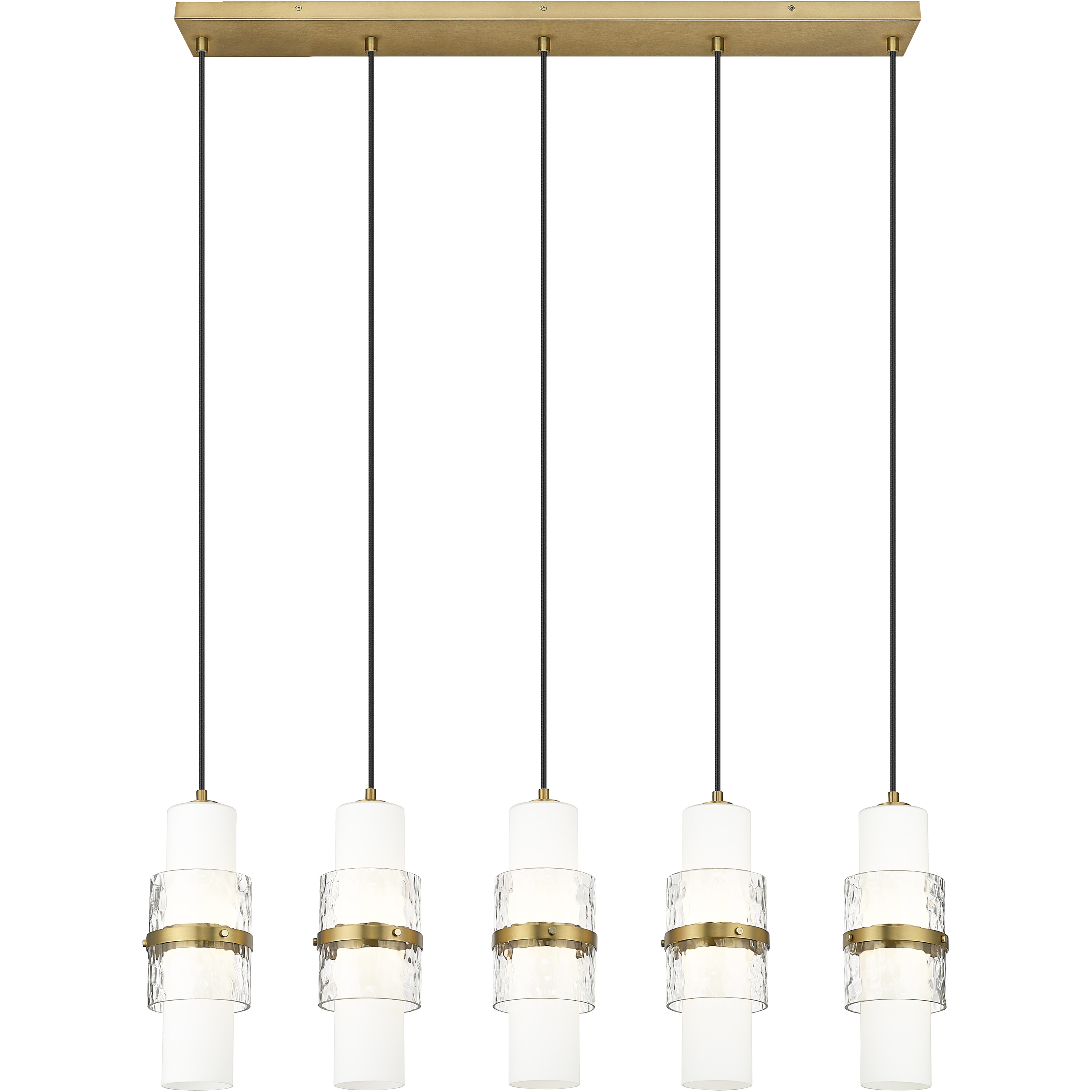 Cayden 5 Light 42 inch Modern Gold Linear Chandelier Ceiling Light